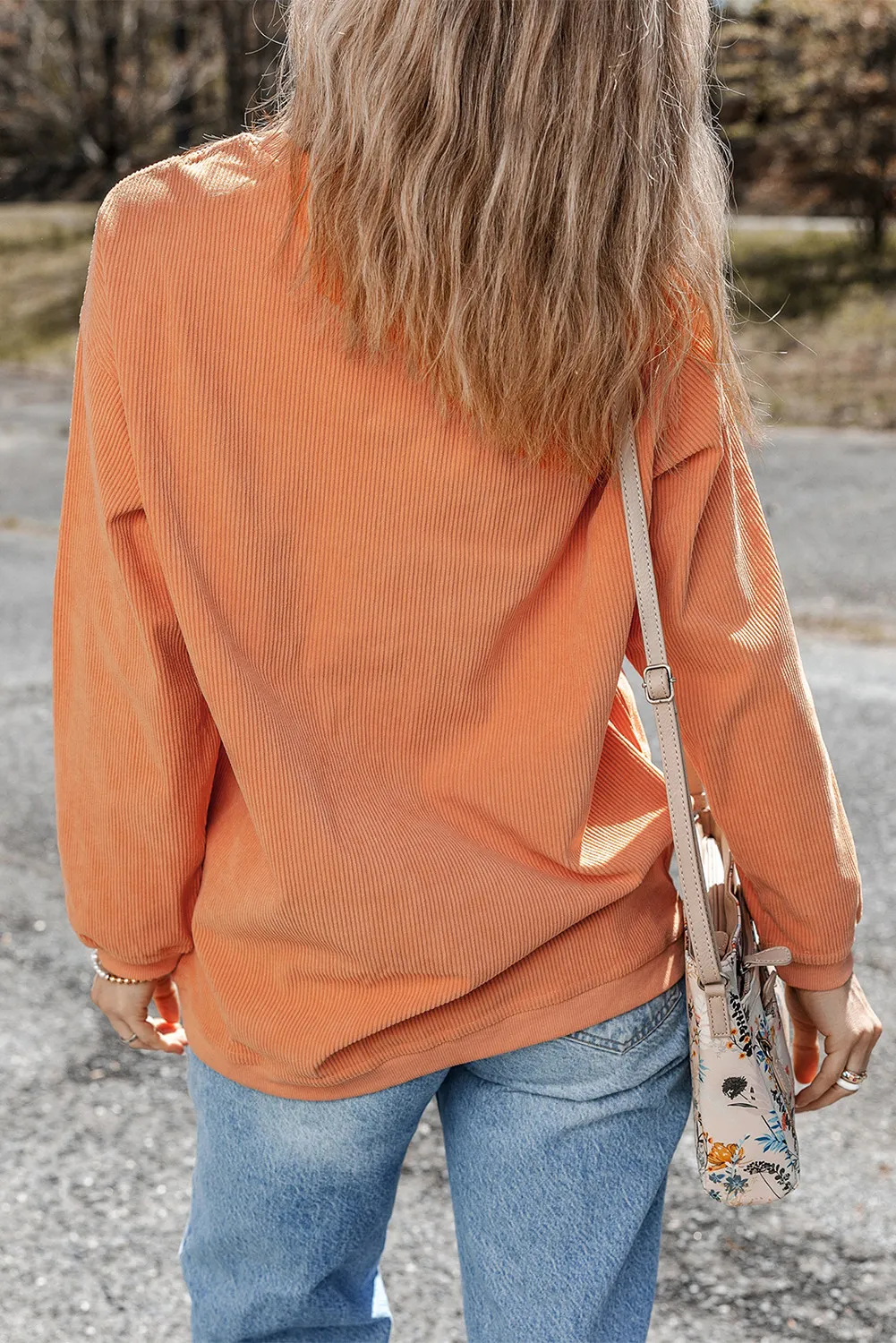 Graphic Round Neck Long Sleeve Sweatshirt - Image 3