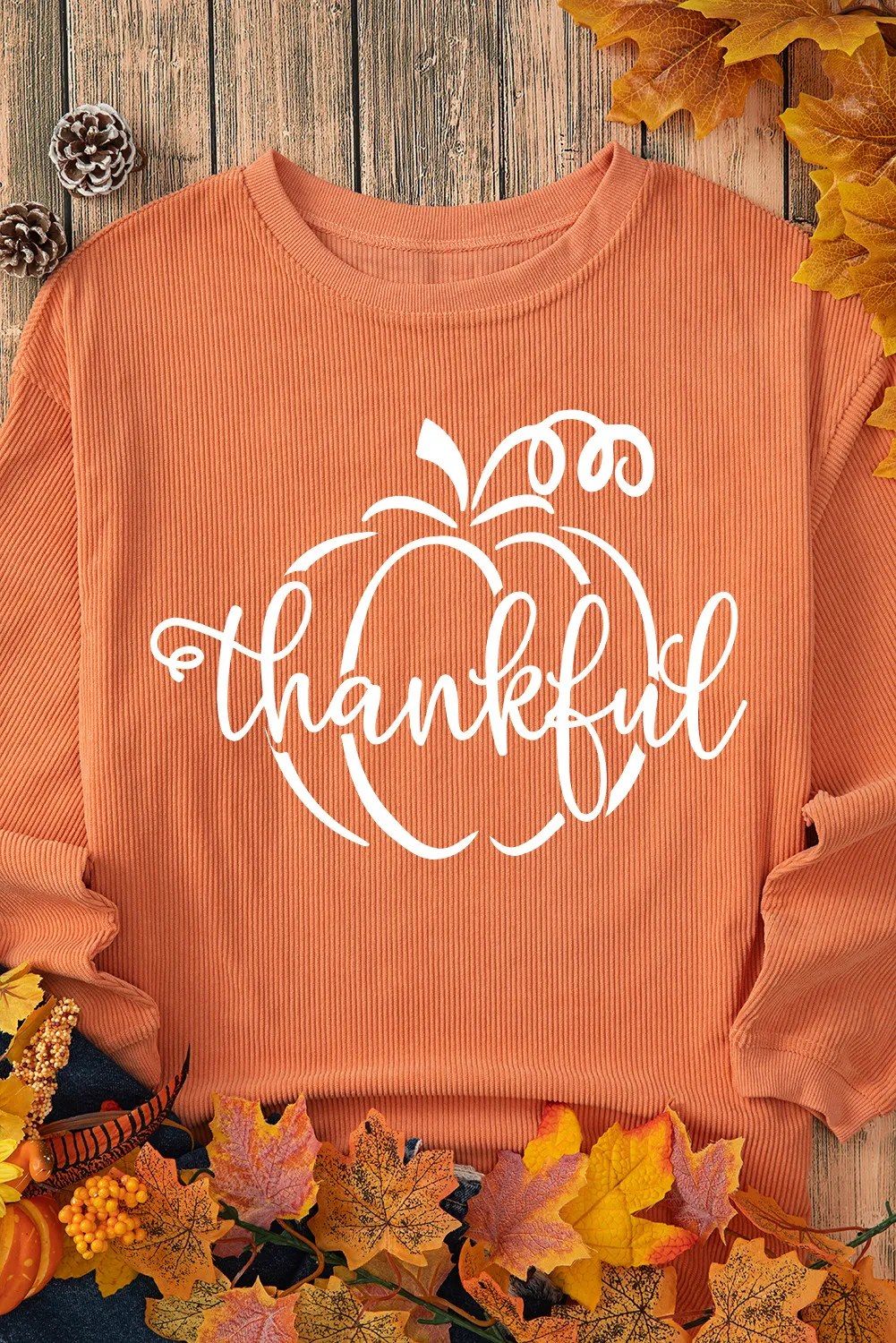 Graphic Round Neck Long Sleeve Sweatshirt - Image 4