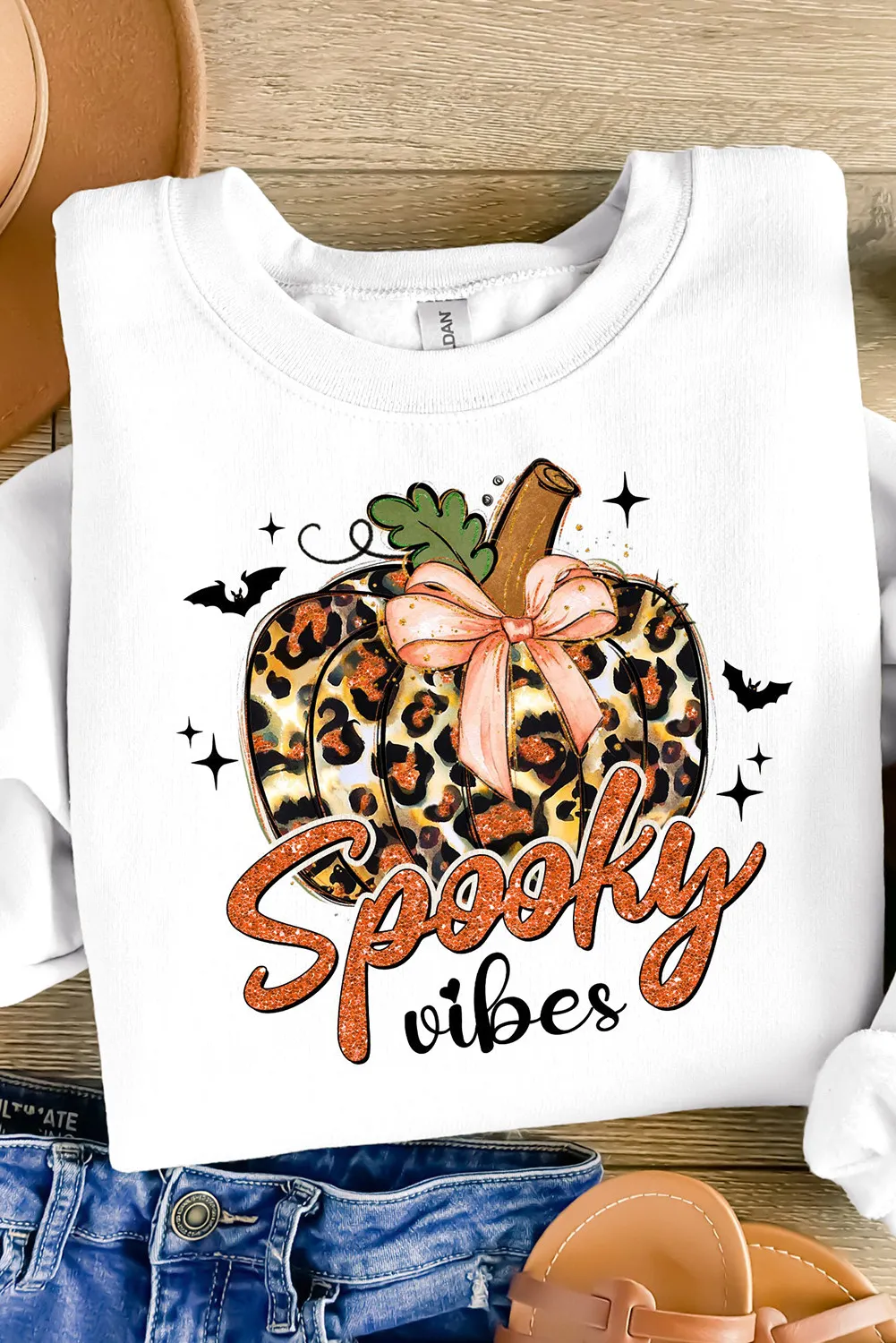 Graphic Round Neck Long Sleeve Sweatshirt - Image 6