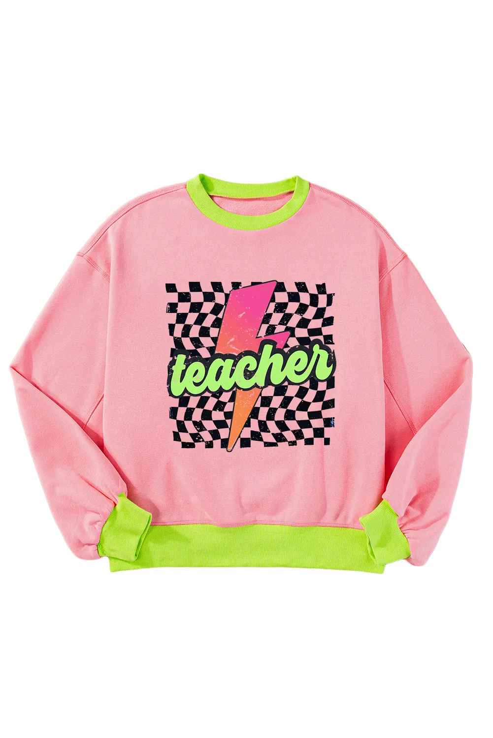 Graphic Round Neck Long Sleeve Sweatshirt - Image 5