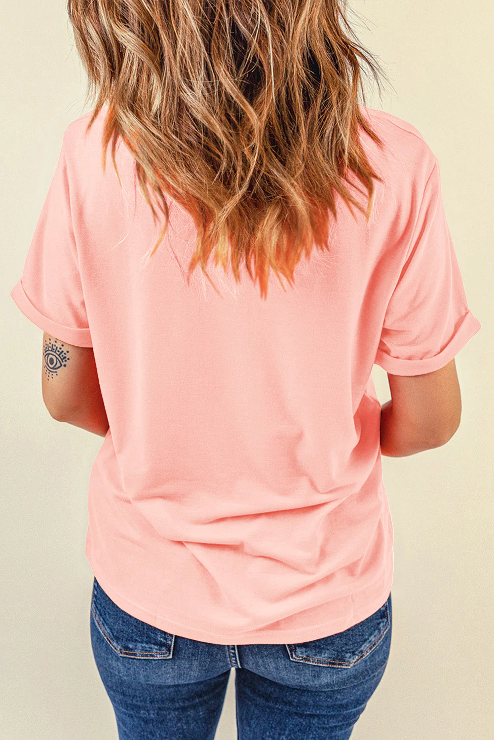 Graphic Round Neck Short Sleeve T-Shirt - Image 4