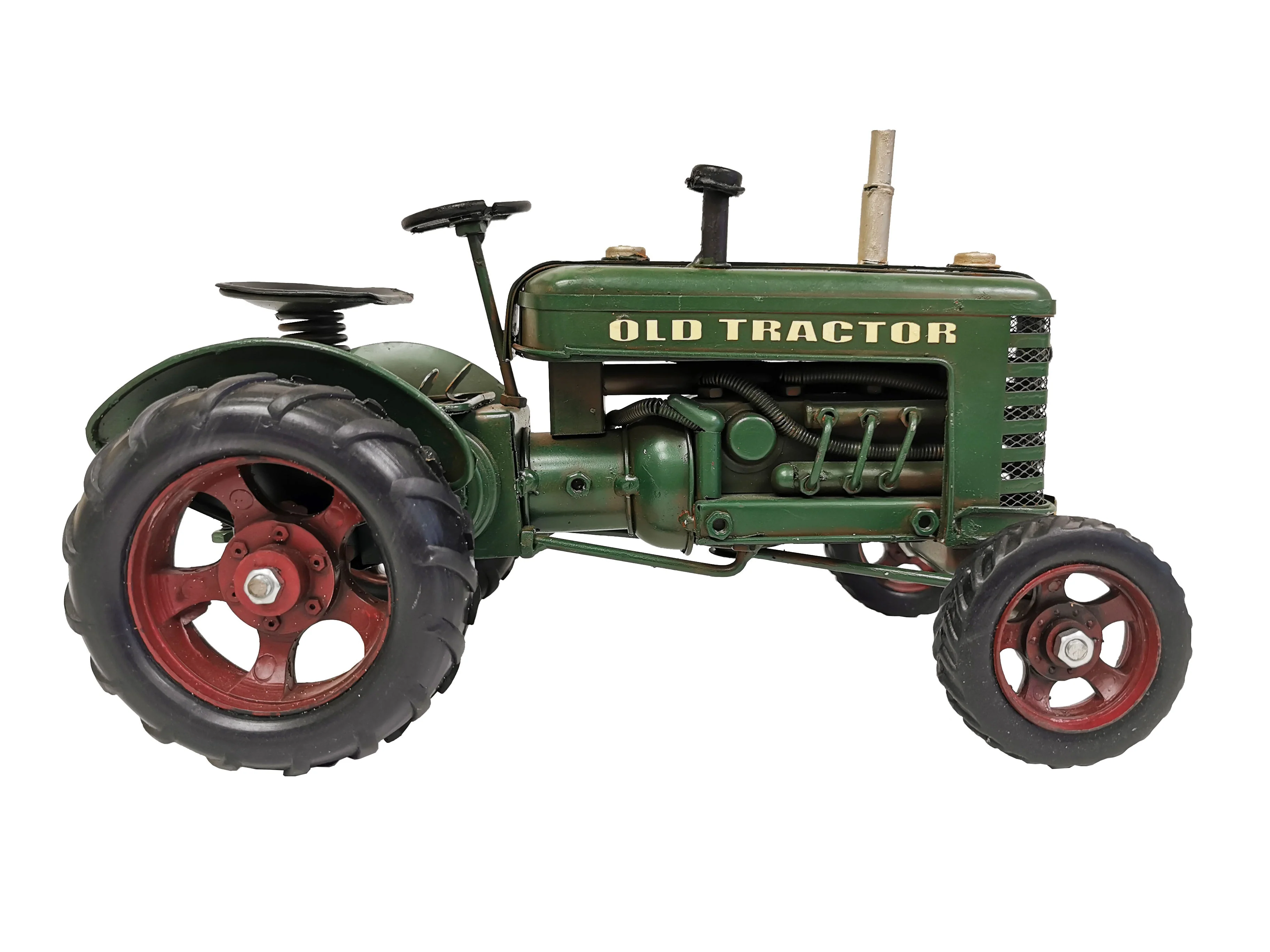 Green "Old Tractor" Metal Model by Peterson Housewares & Artwares - Image 2