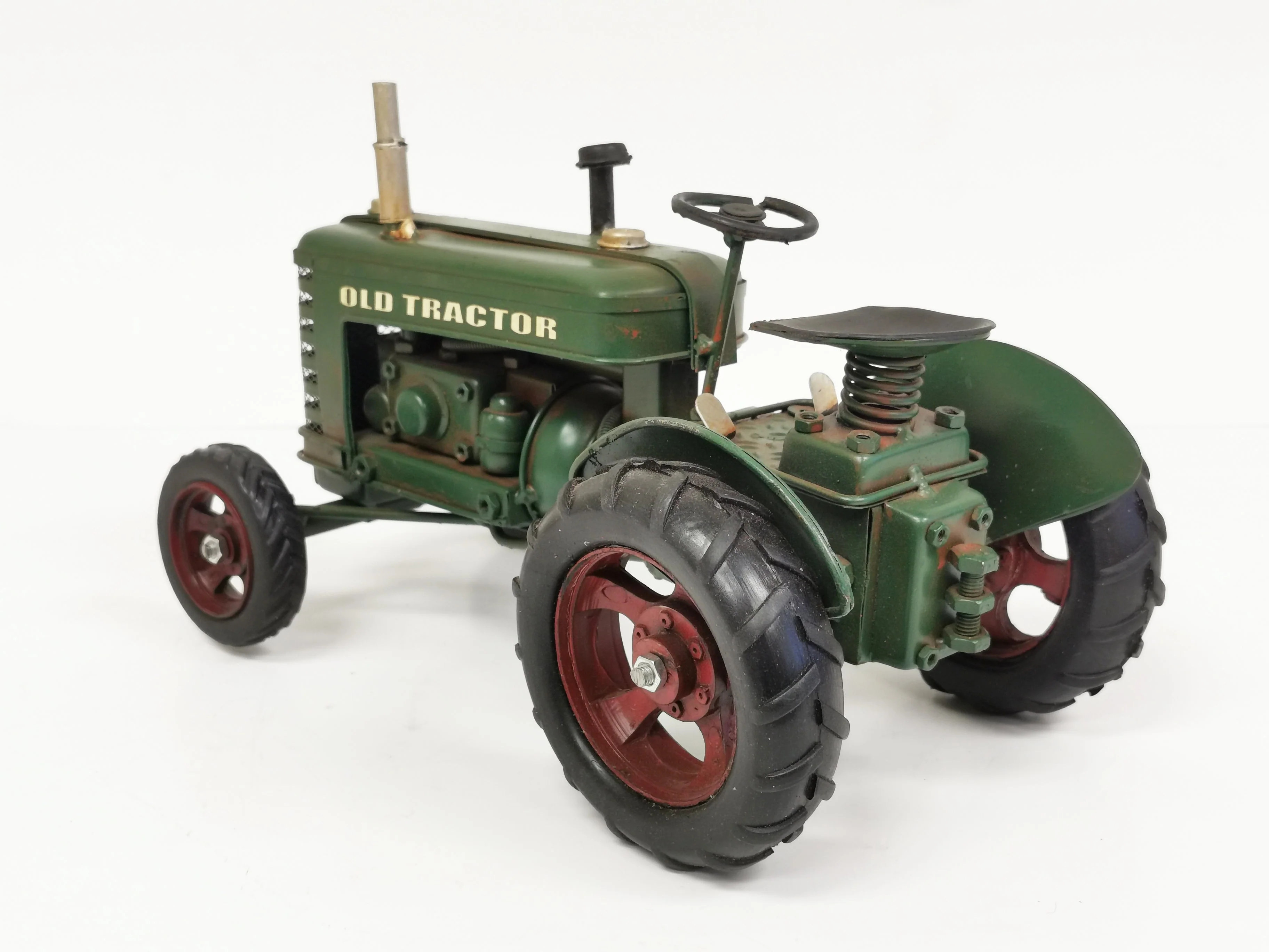 Green "Old Tractor" Metal Model by Peterson Housewares & Artwares - Image 3