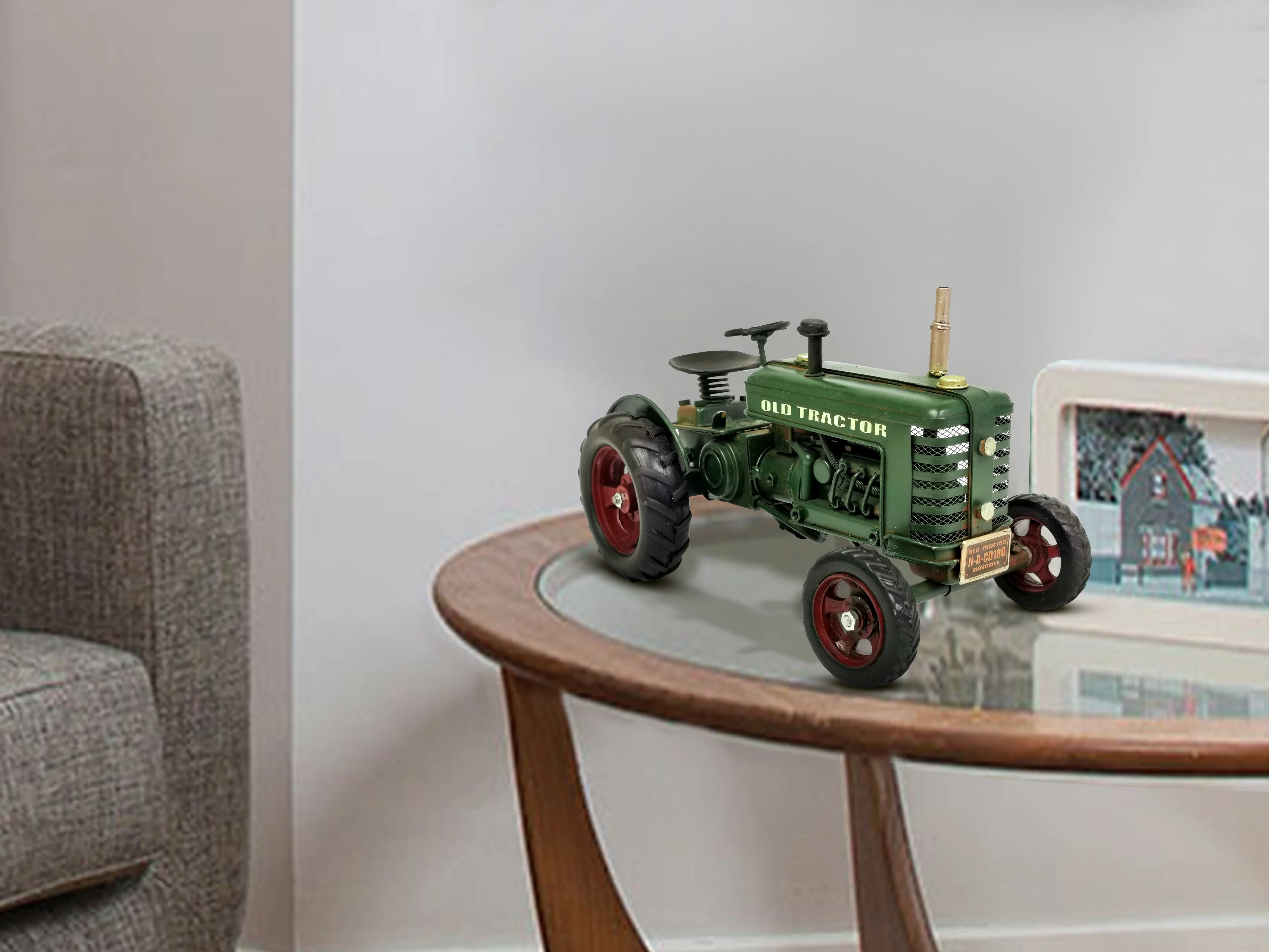 Green "Old Tractor" Metal Model by Peterson Housewares & Artwares - Image 5