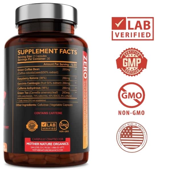 Green Tea with Garcinia EGCG Capsules by Mother Nature Organics - Image 3
