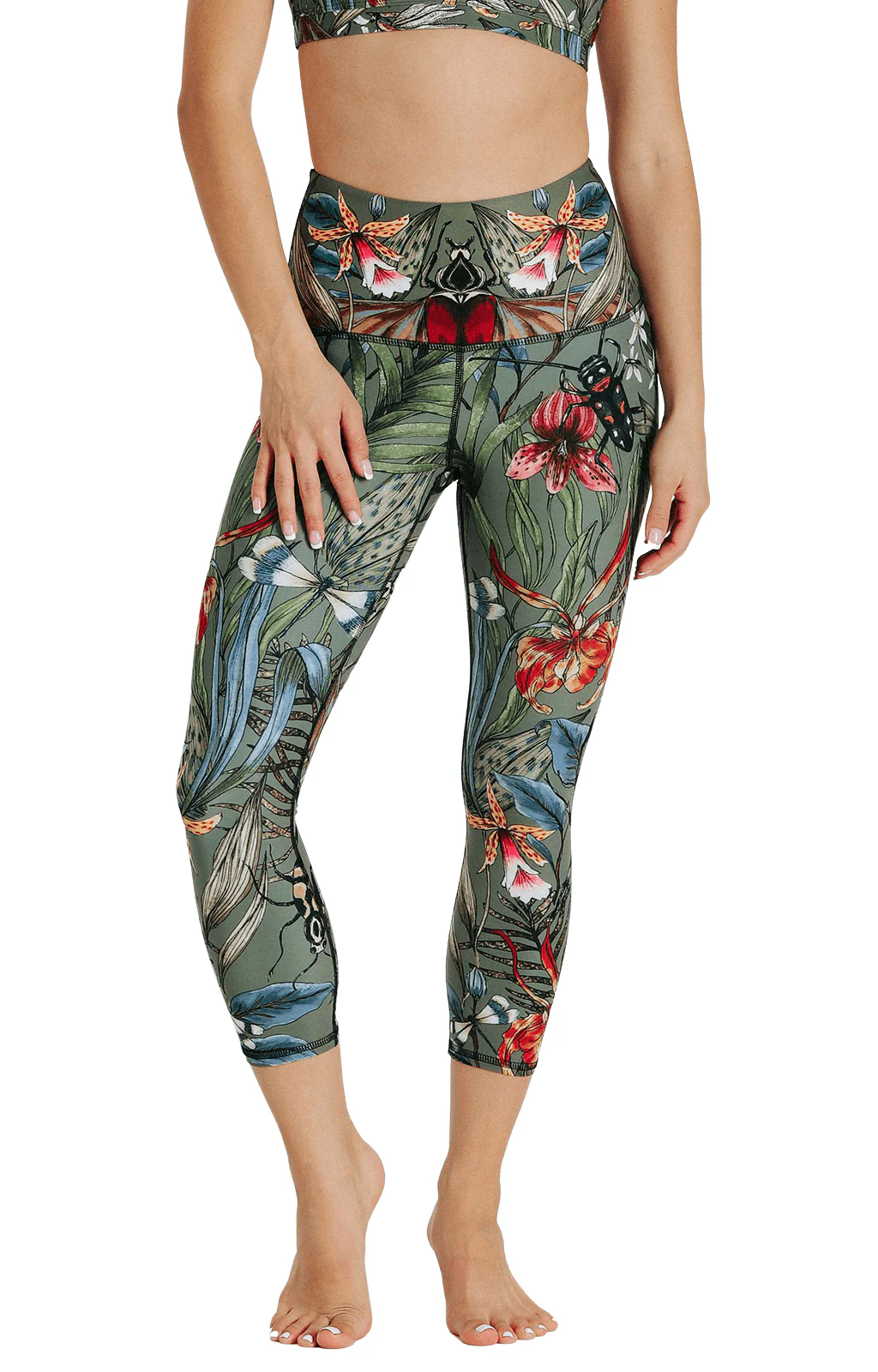 Green Thumb Printed Yoga Crops by Yoga Democracy - Image 2