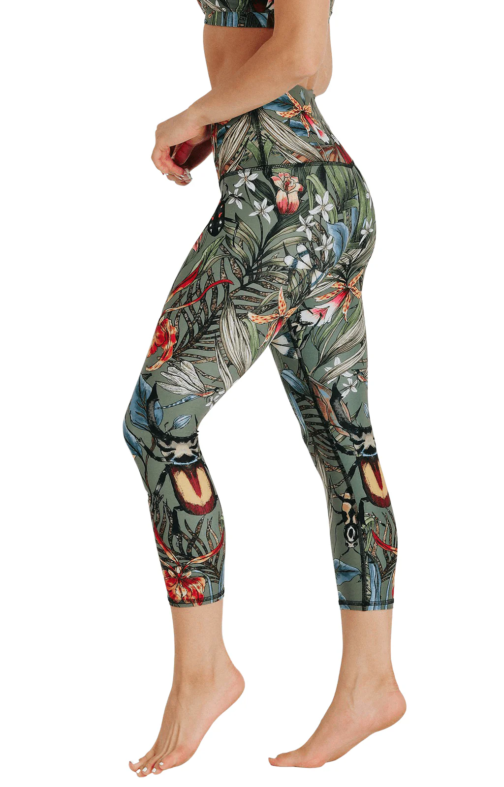 Green Thumb Printed Yoga Crops by Yoga Democracy - Image 3