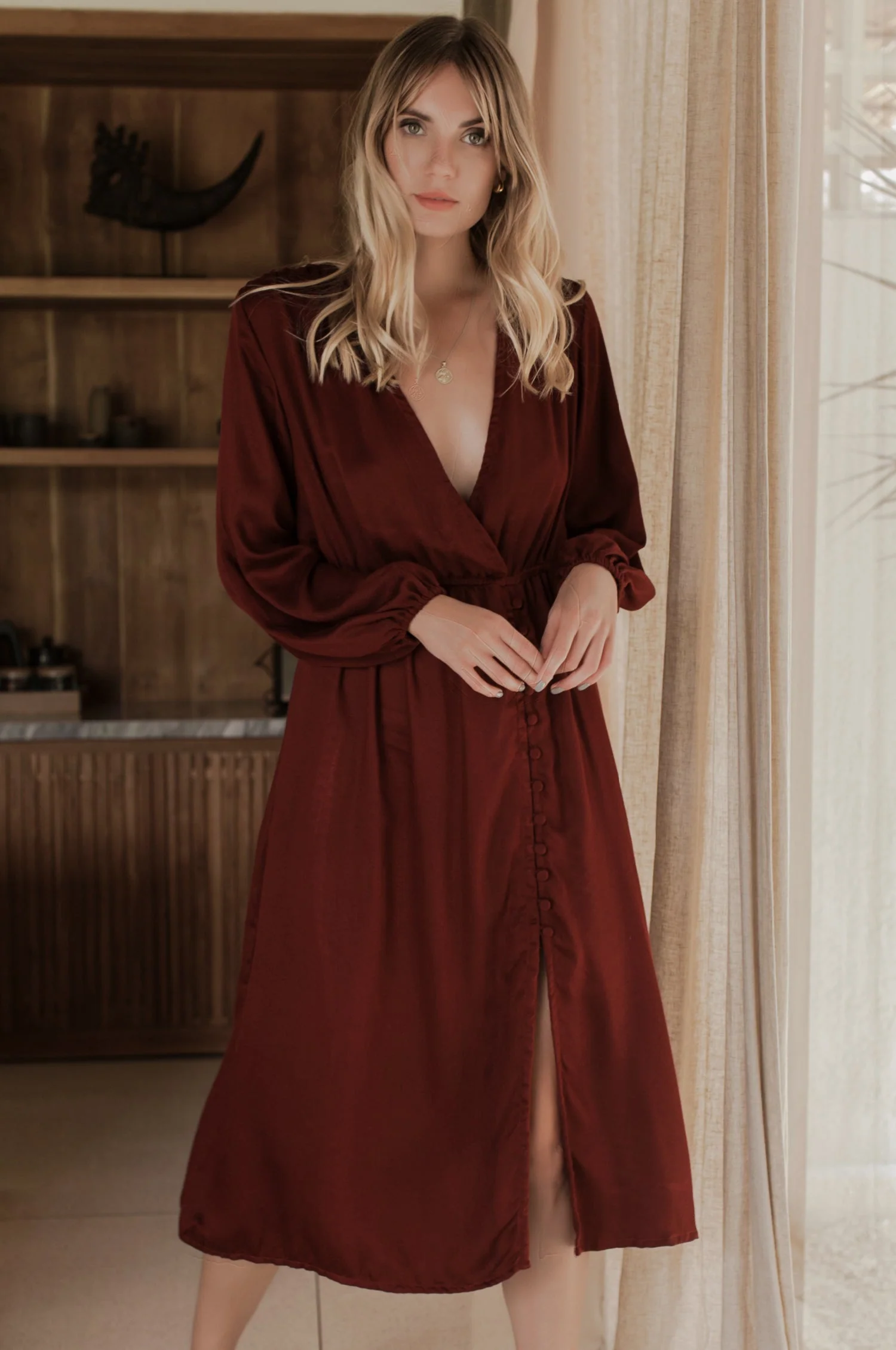 Greta Long Sleeve Midi Dress by ELF - Image 12