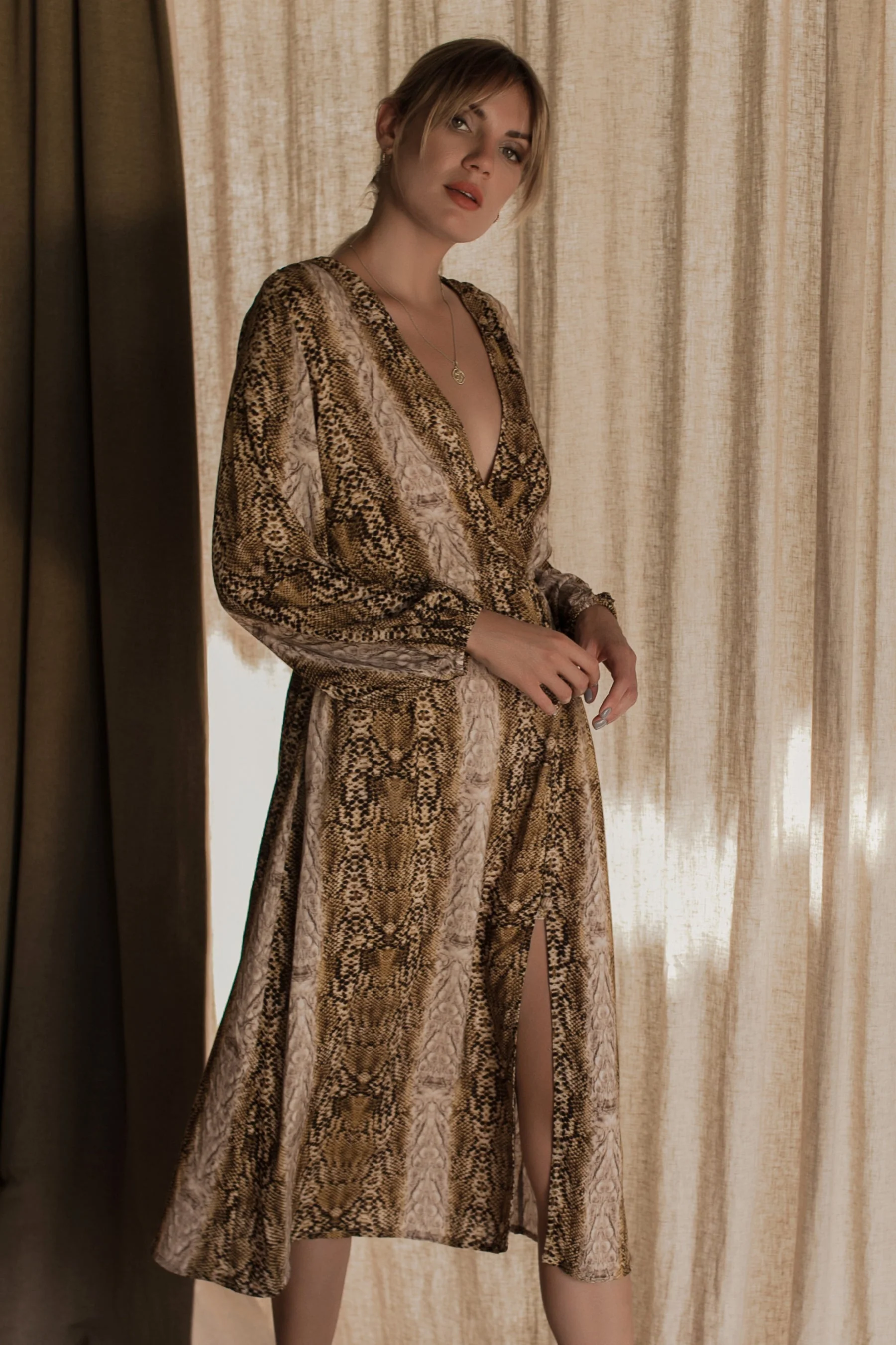 Greta Long Sleeve Midi Dress by ELF - Image 5
