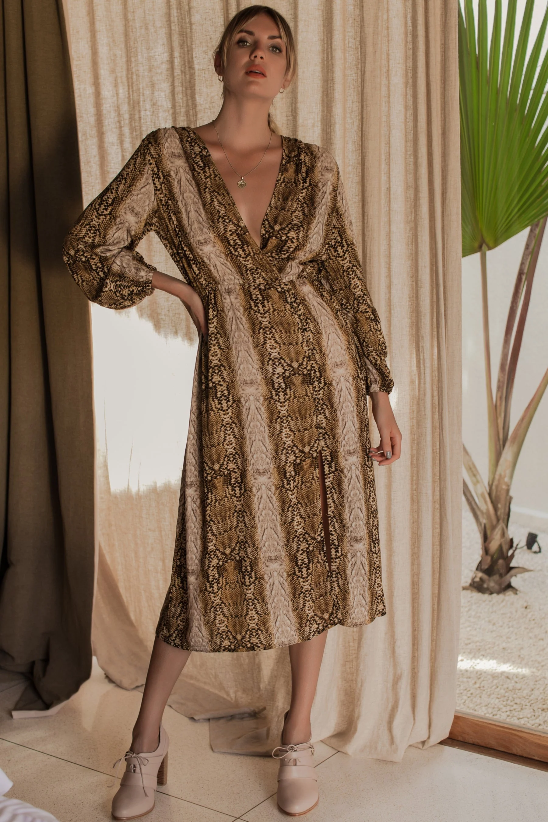 Greta Long Sleeve Midi Dress by ELF - Image 6