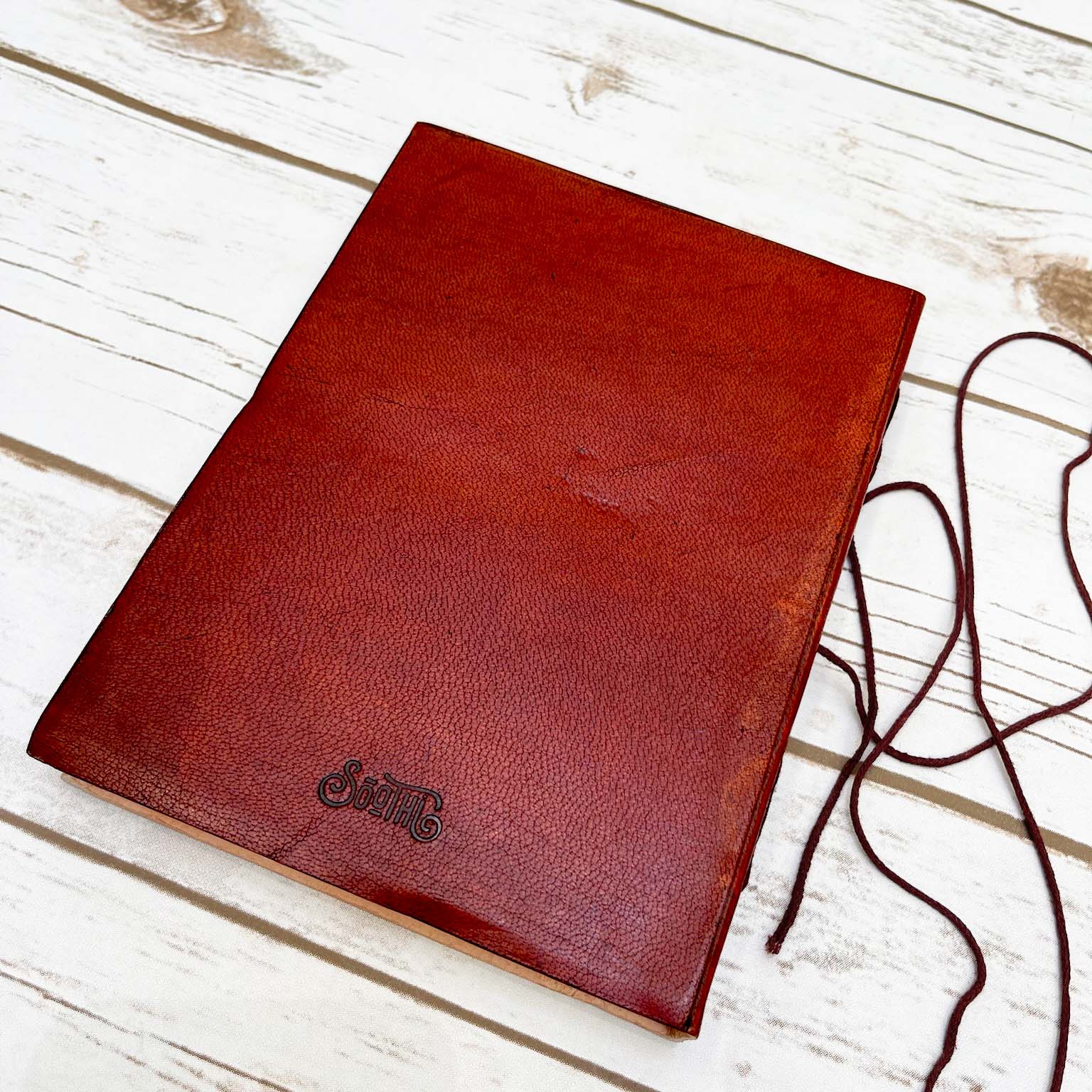 Grow Through Quote Leather Journal - 8x6 Size by Soothi - Image 7