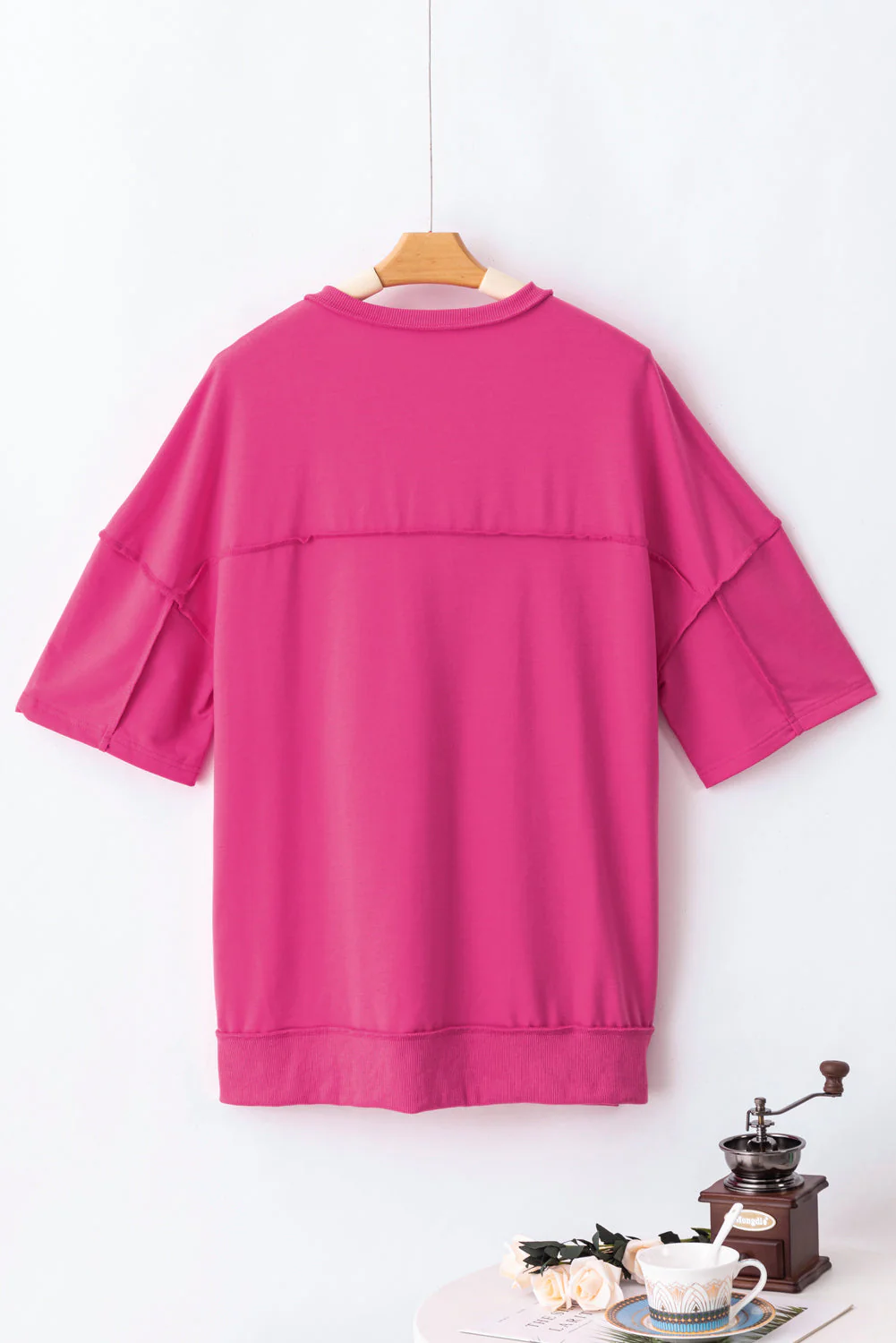 Half Snap Dropped Shoulder Sweatshirt - Image 8