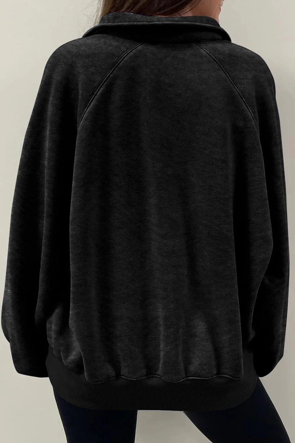Half Snap Long Sleeve Sweatshirt - Image 3