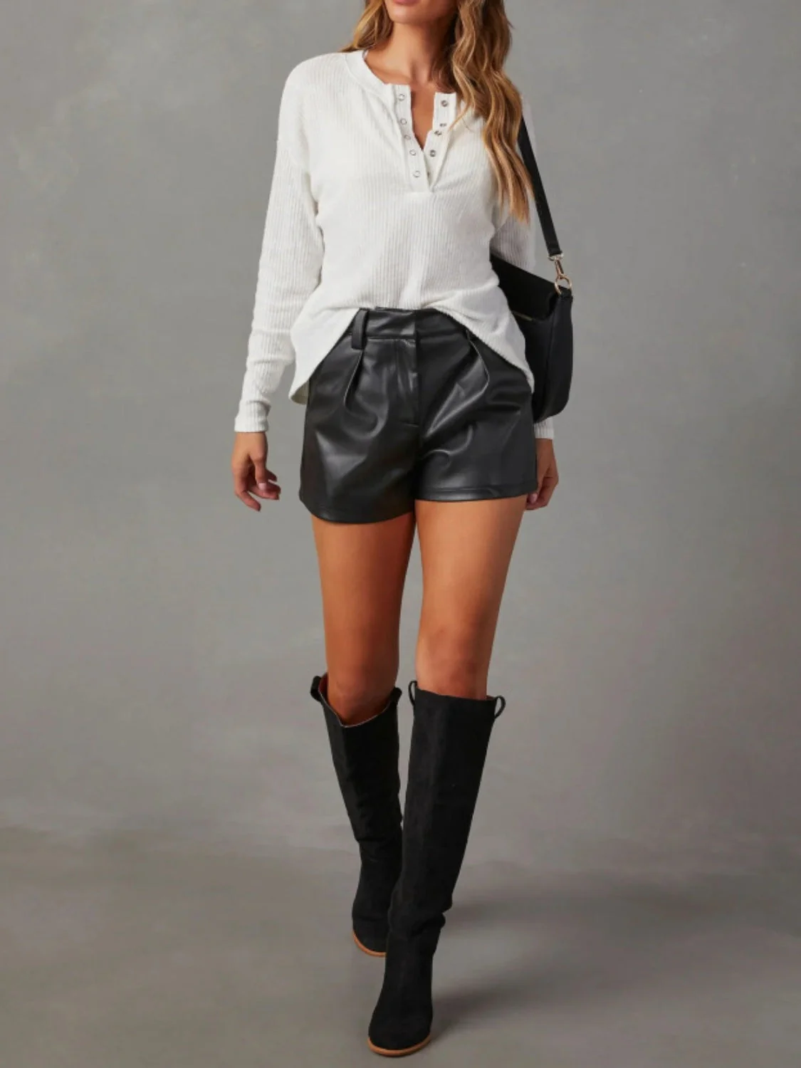 Half Snap Long Sleeve T-Shirt - Image 6