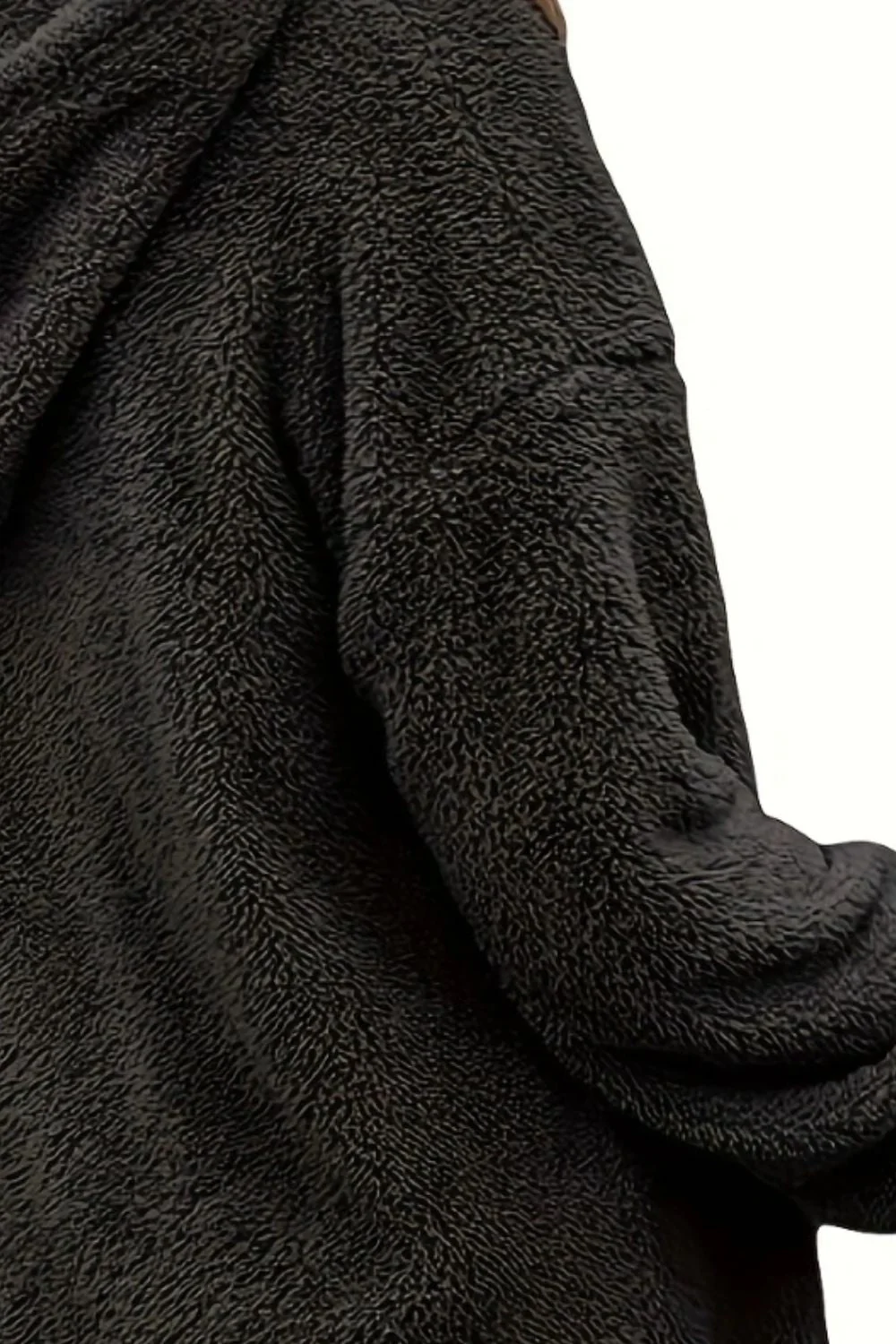 Half Zip Dropped Shoulder Oversized Hoodie - Image 3