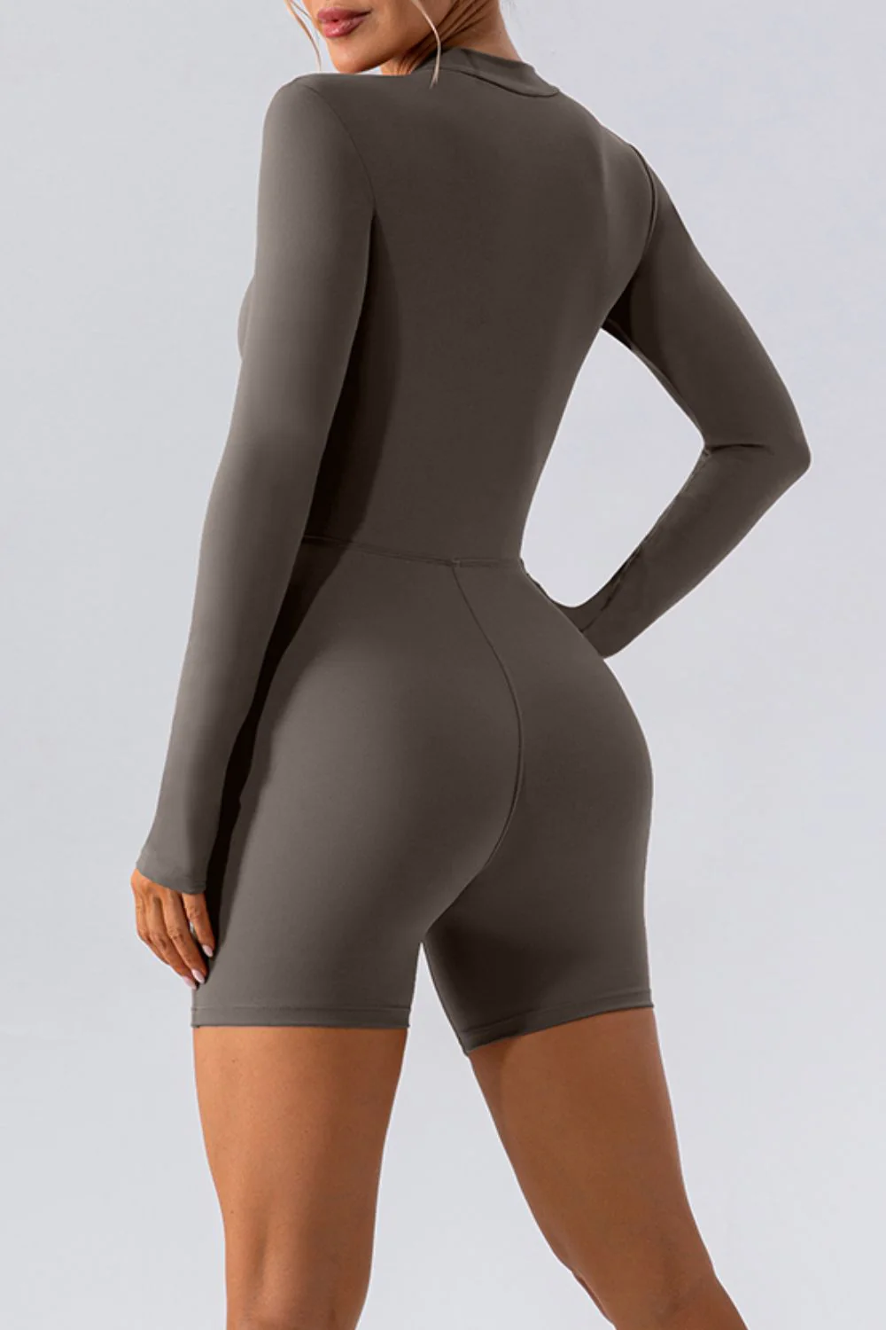 Half Zip Long Sleeve Active Romper - Image 12