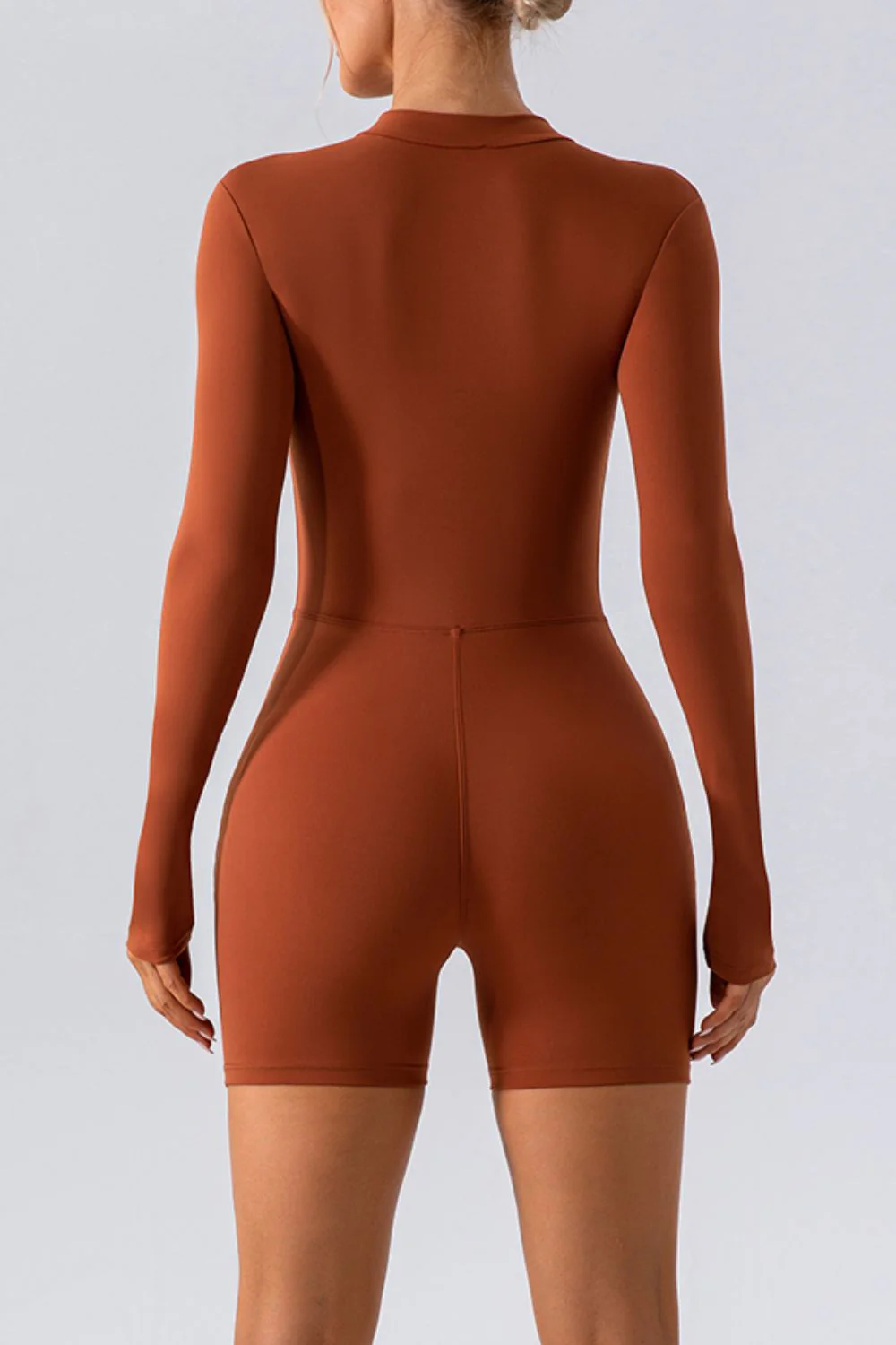Half Zip Long Sleeve Active Romper - Image 2