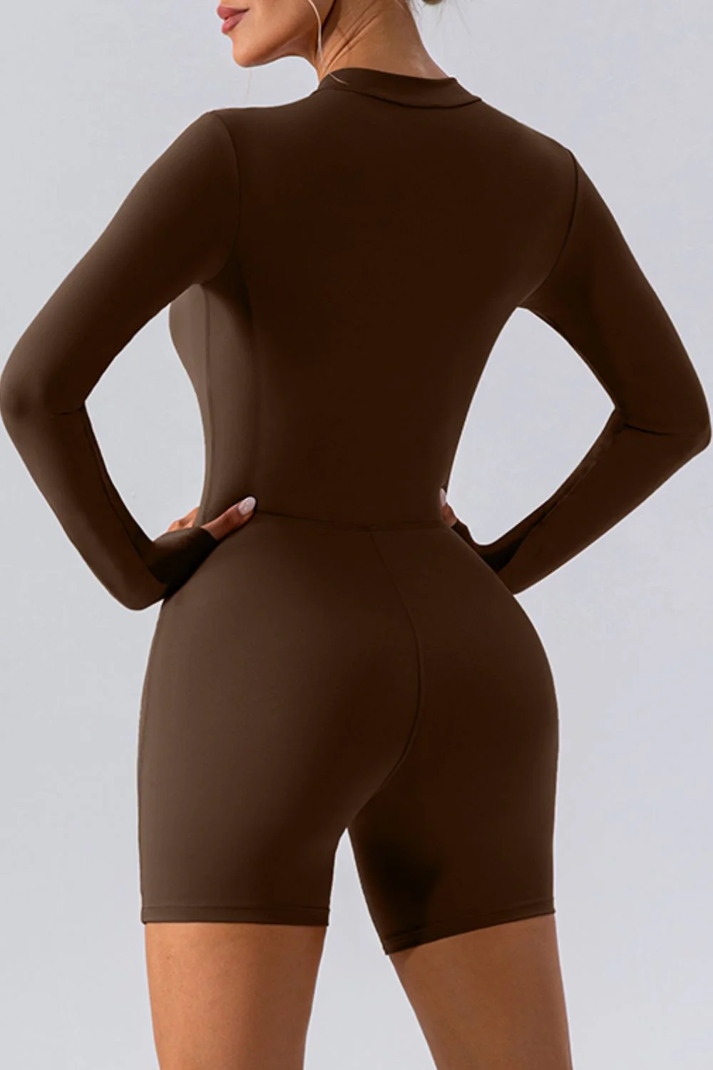 Half Zip Long Sleeve Active Romper - Image 6