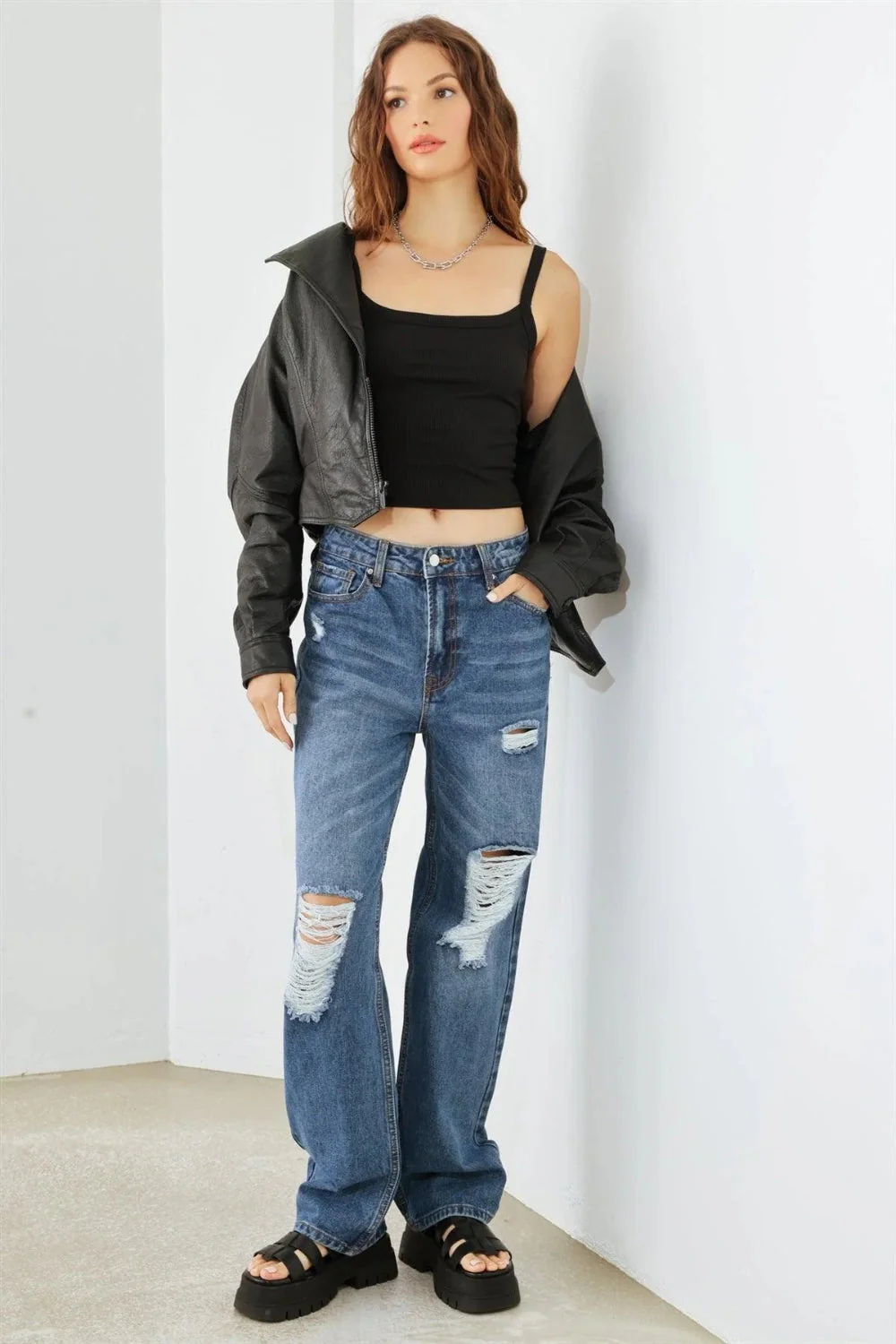 HAMMER COLLECTION Distressed High Waist Jeans - Image 4