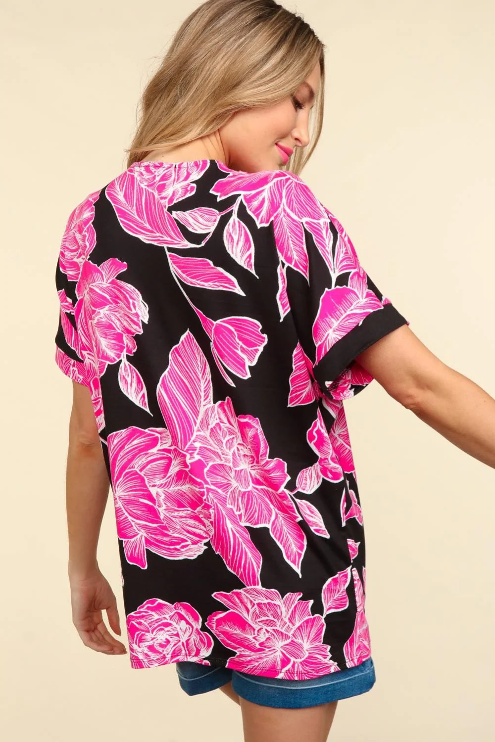 Haptics Floral Drop Shoulder T-Shirt - Image 2