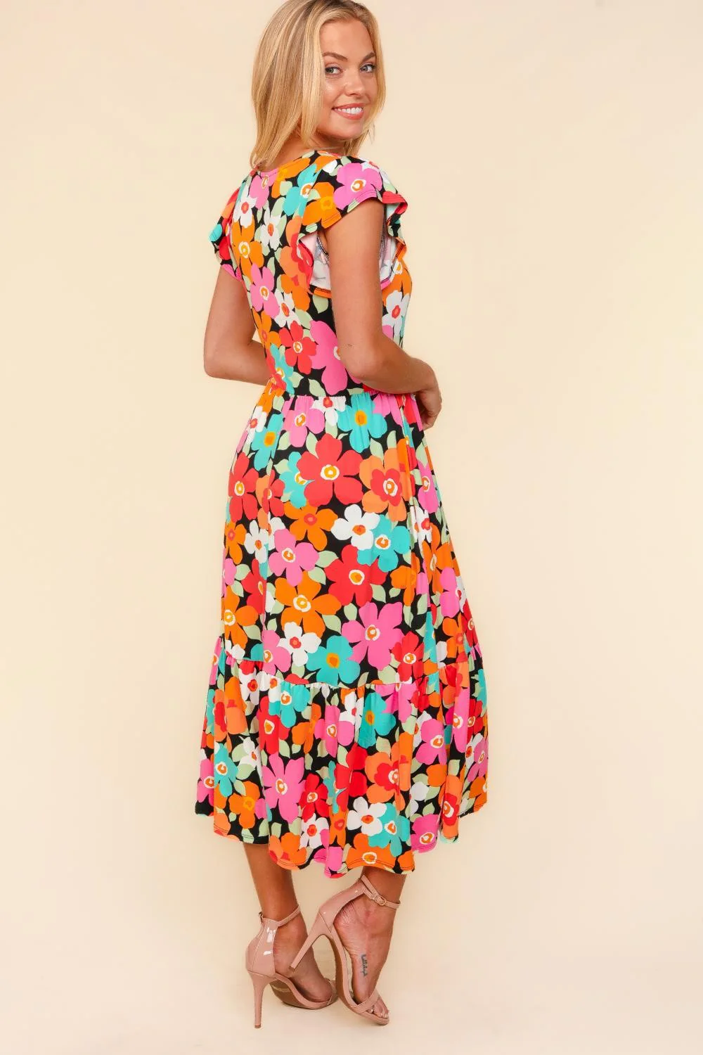 Haptics Floral Midi Dress with Side Pockets - Image 2