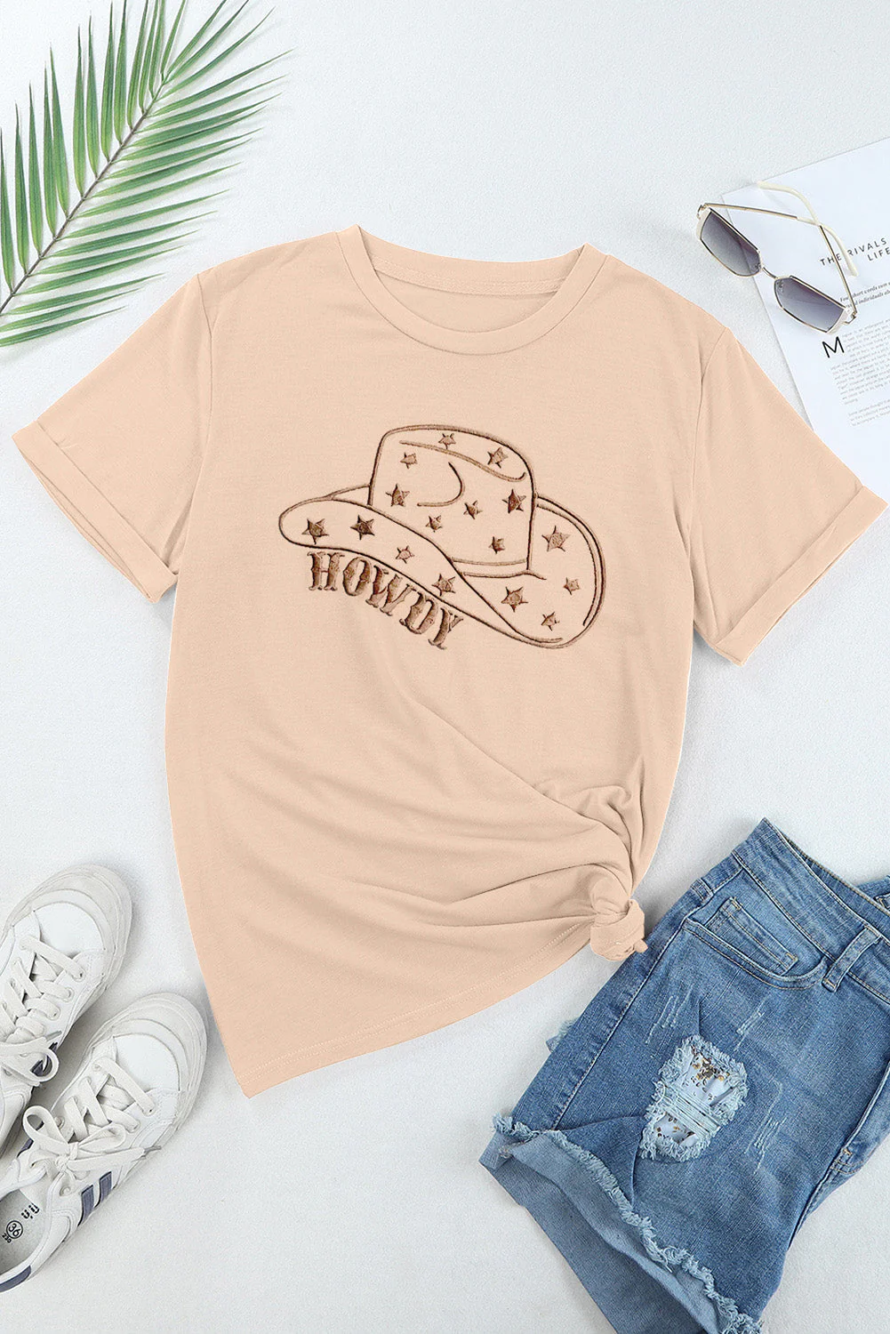 Hat Graphic Round Neck Short Sleeve T-Shirt - Image 5