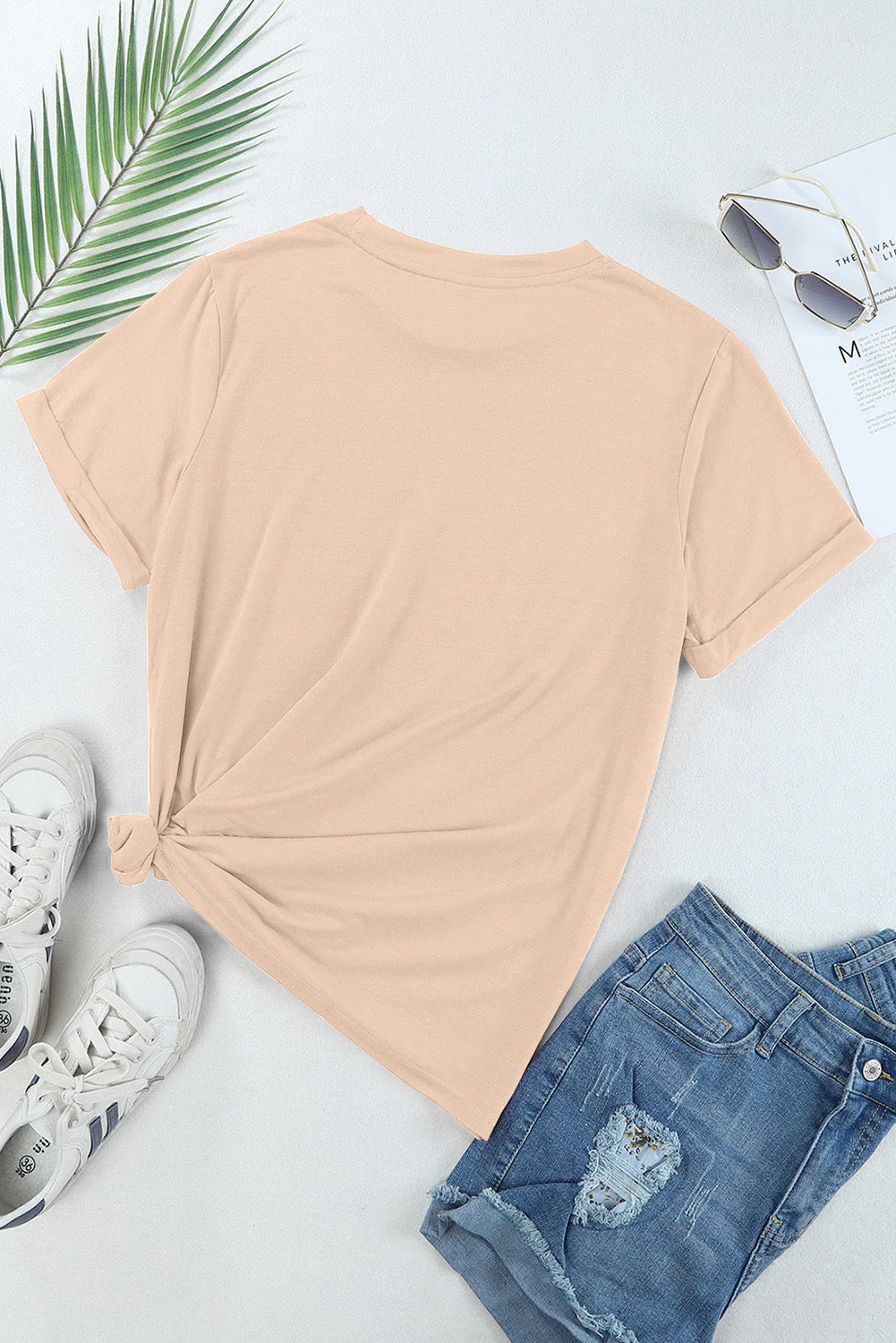 Hat Graphic Round Neck Short Sleeve T-Shirt - Image 6