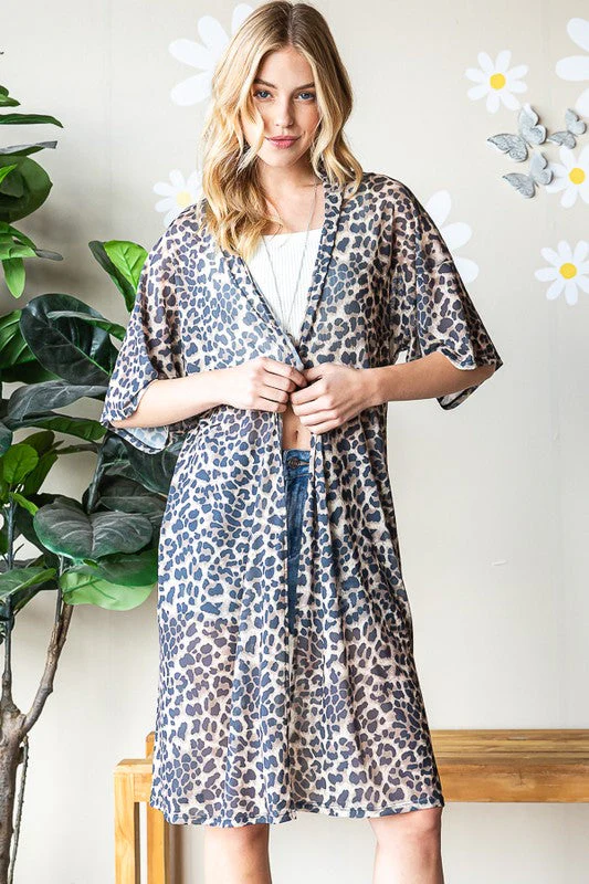Heimish Full Size Leopard Open Front Cardigan Plus Size - Image 4