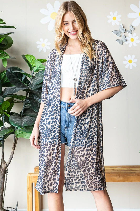 Heimish Full Size Leopard Open Front Cardigan Plus Size - Image 5
