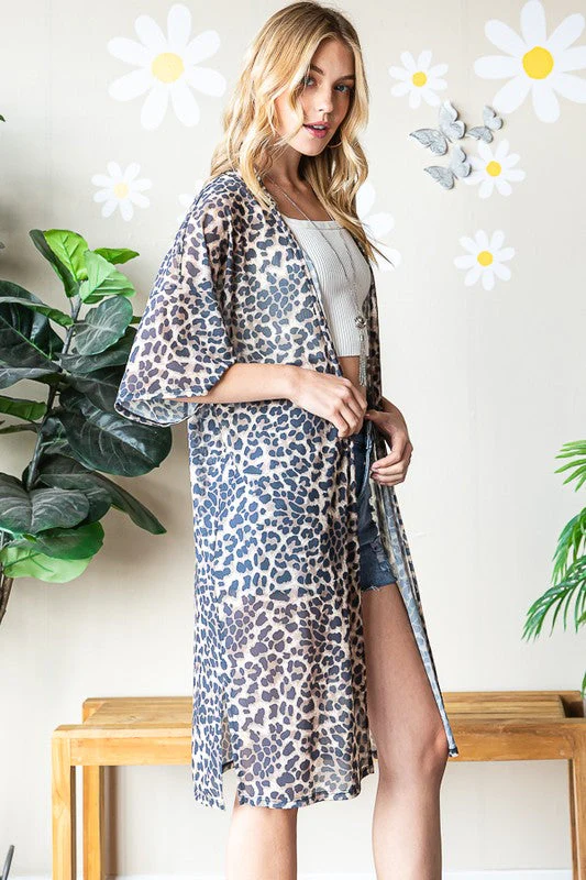 Heimish Full Size Leopard Open Front Cardigan Plus Size - Image 8