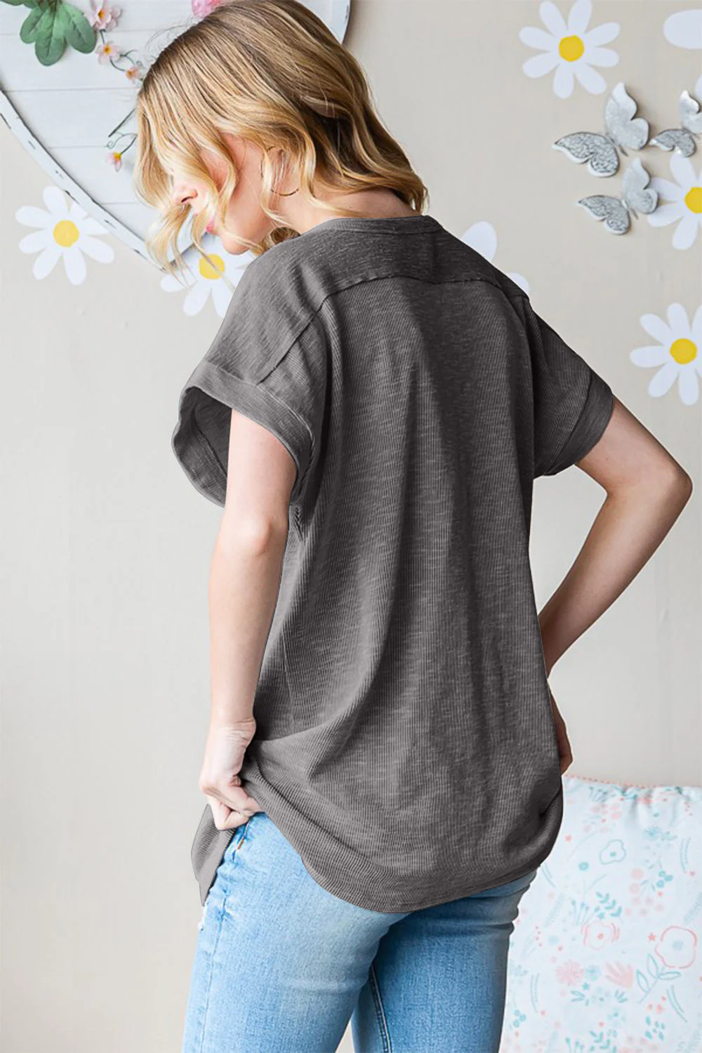 Heimish Full Size Short Sleeve Round Neck T-Shirt - Image 2
