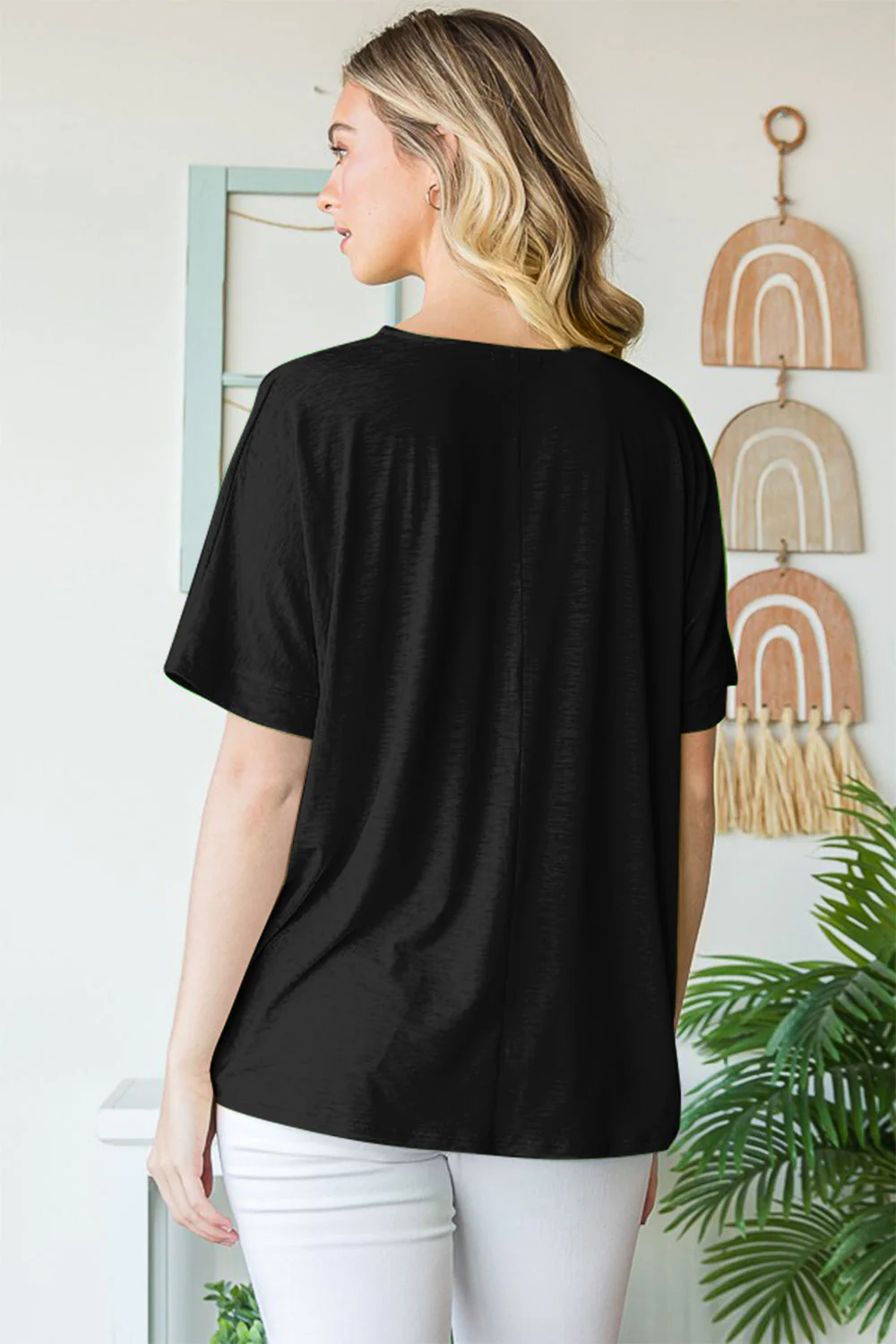 Heimish Full Size V-Neck Short Sleeve T-Shirt - Image 2
