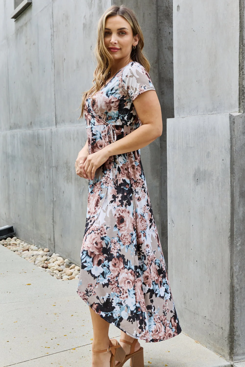 Heimish Give Me Roses Full Size Floral Maxi Wrap Dress - Image 7