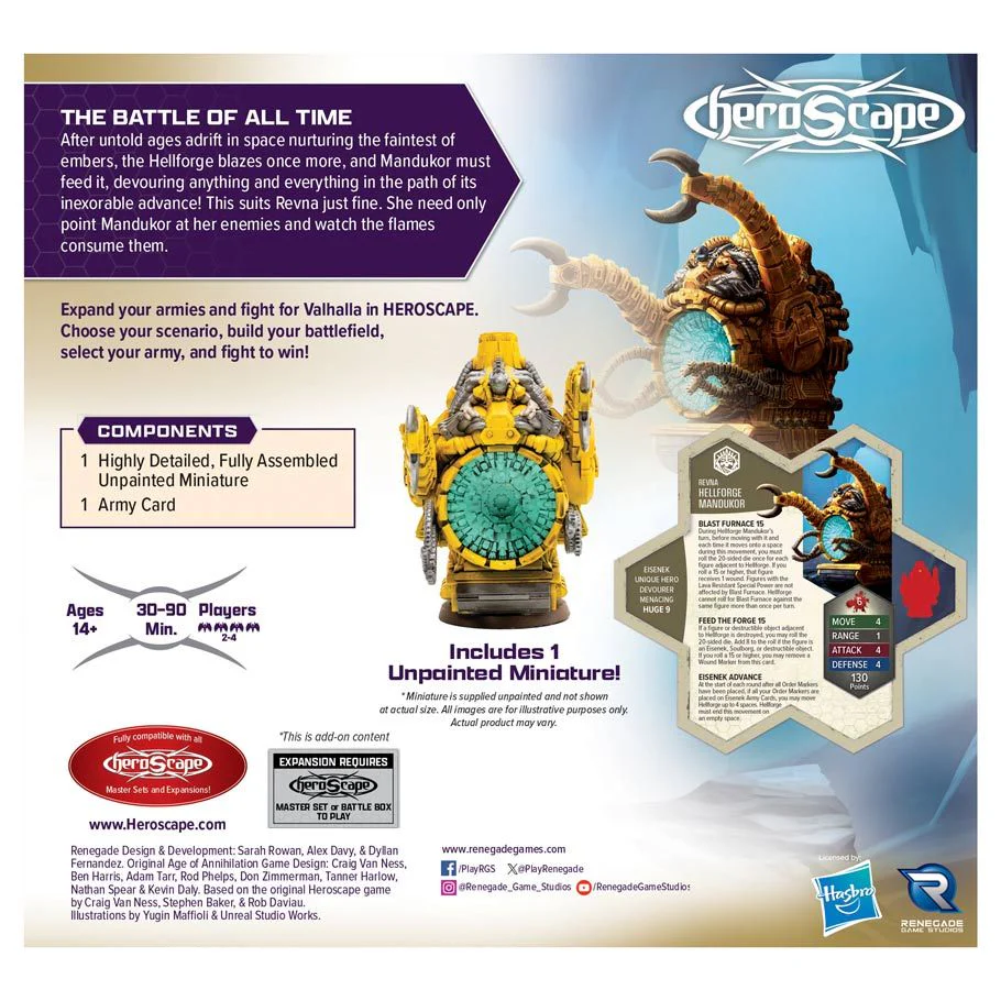 Heroscape: Rising Tide - Hellforge Mandukor Army Expansion - Image 2