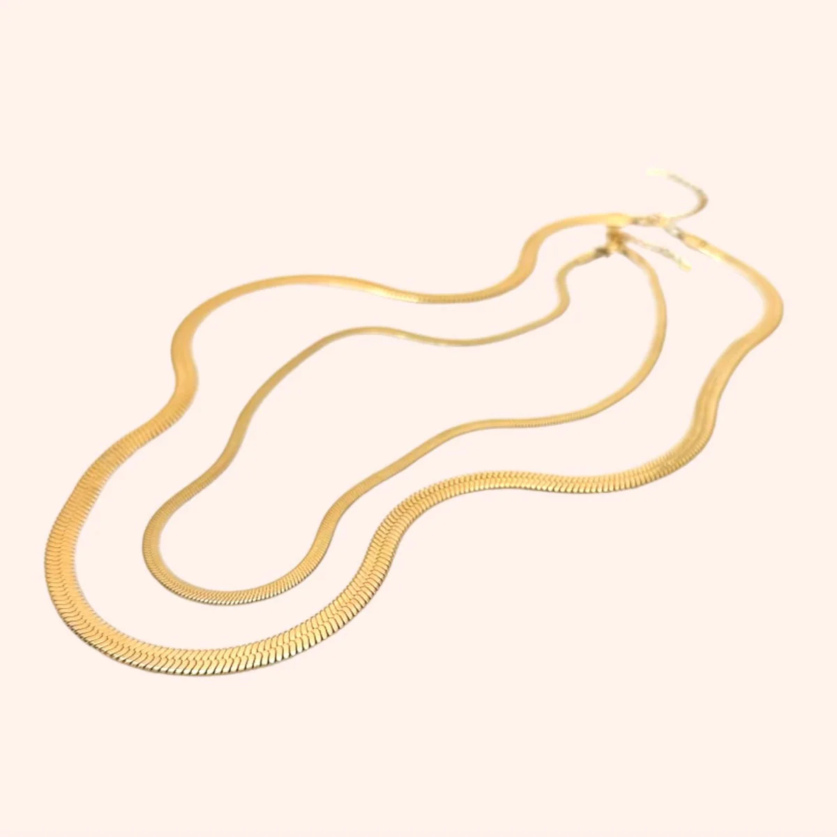 Herringbone Chain Classic Gold Necklace by ETHICGOODS - Image 10