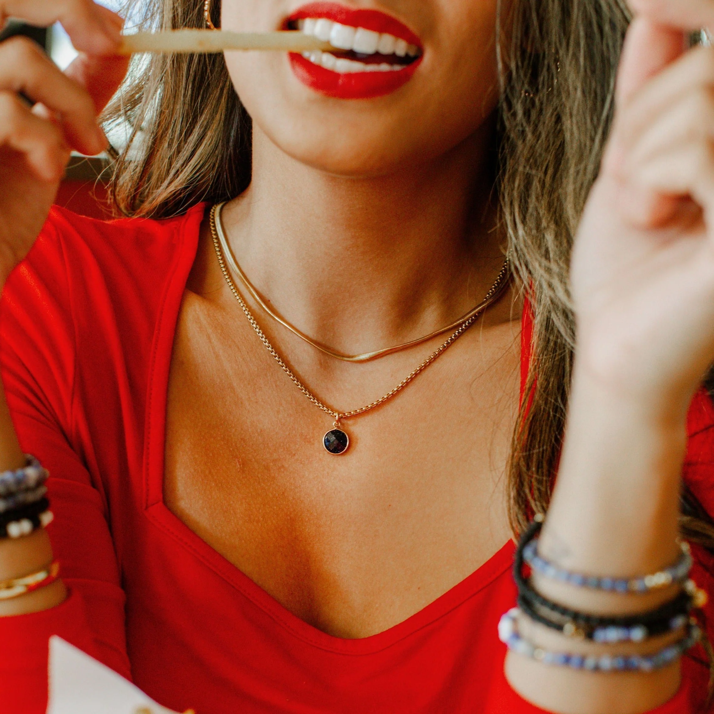 Herringbone Chain Classic Gold Necklace by ETHICGOODS - Image 2