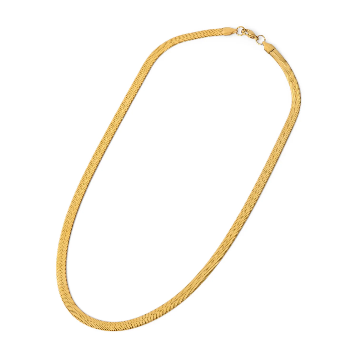 Herringbone Chain Classic Gold Necklace by ETHICGOODS - Image 6