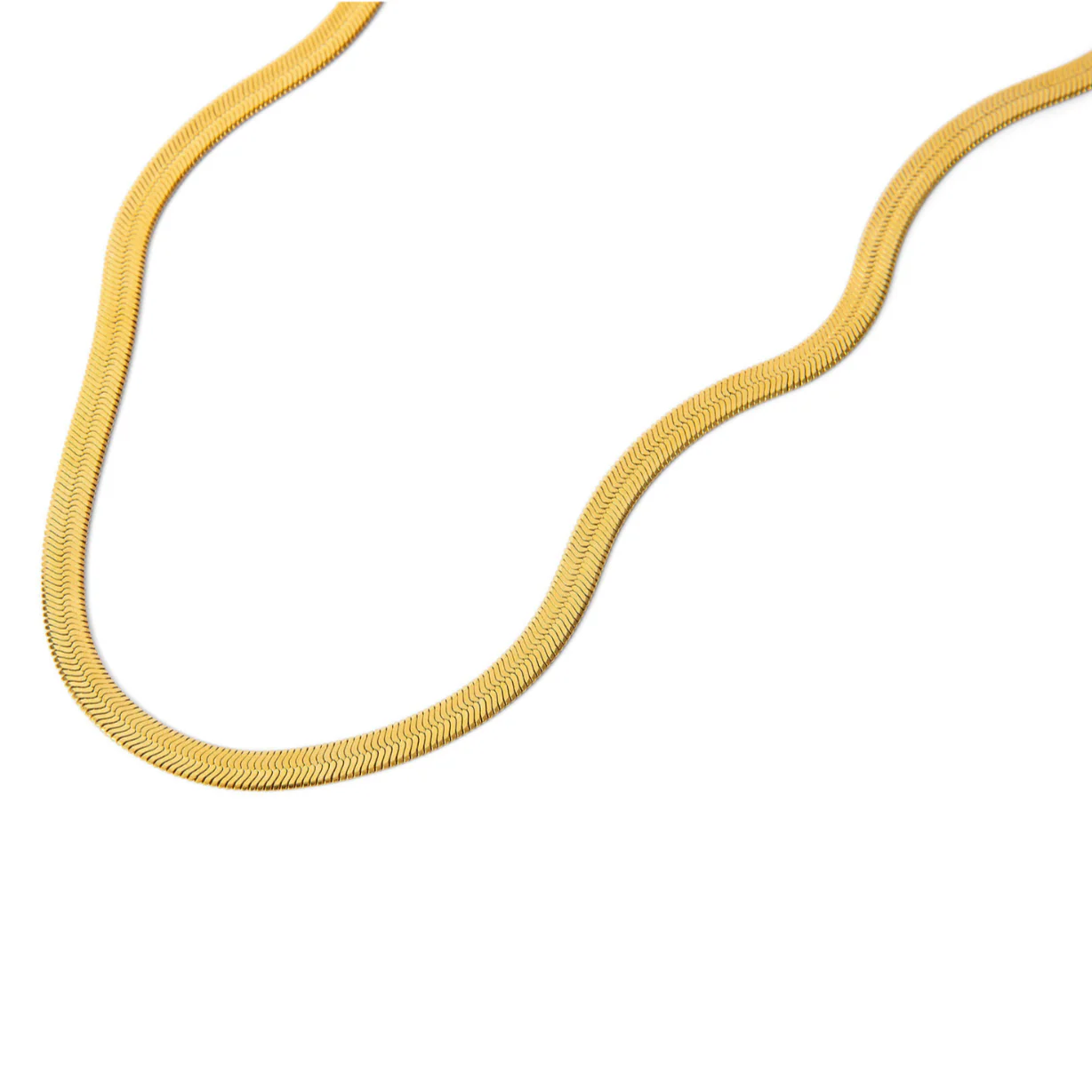 Herringbone Chain Classic Gold Necklace by ETHICGOODS - Image 8