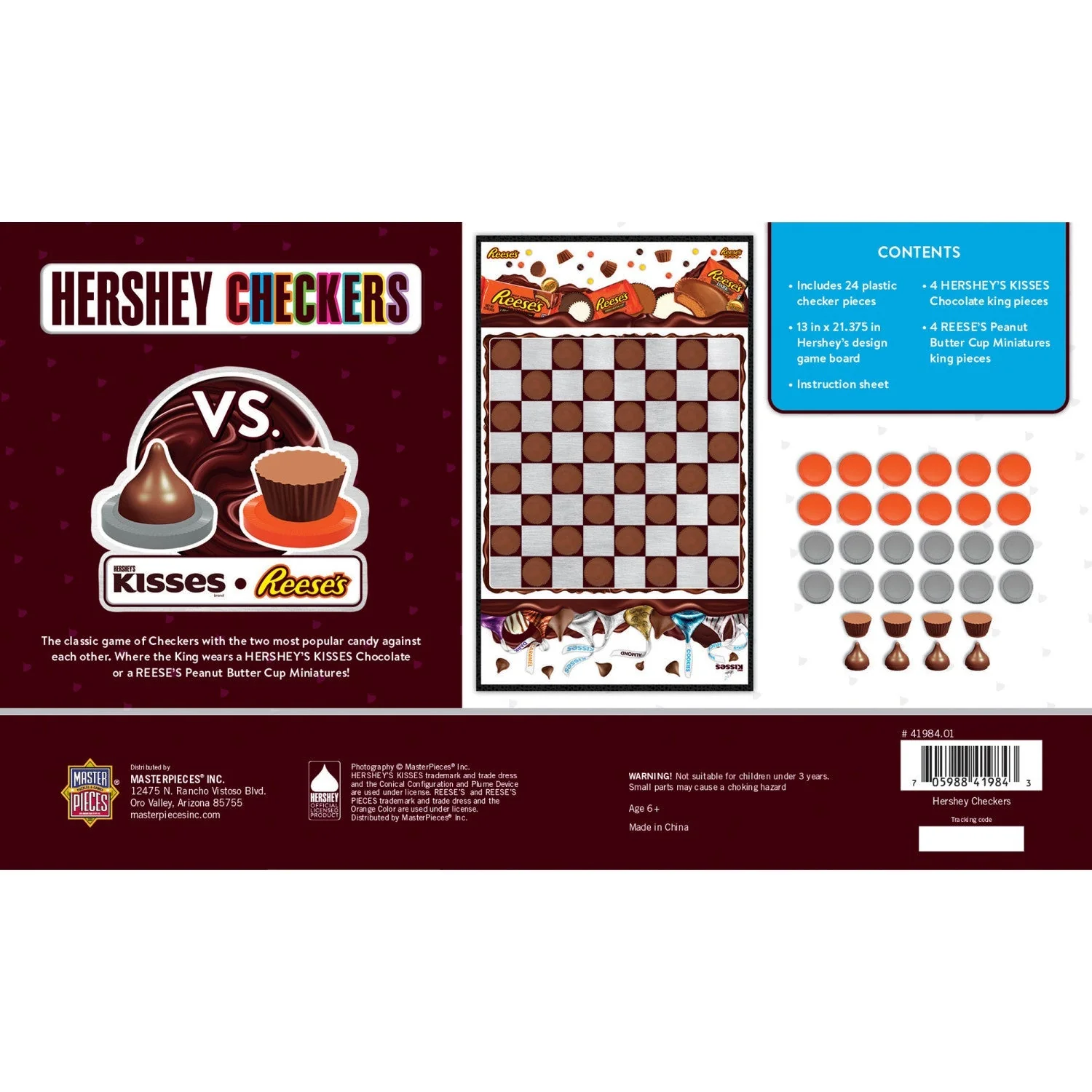 Hershey's Kisses vs Reese's Checkers Board Game by MasterPieces Puzzle Company INC - Image 3