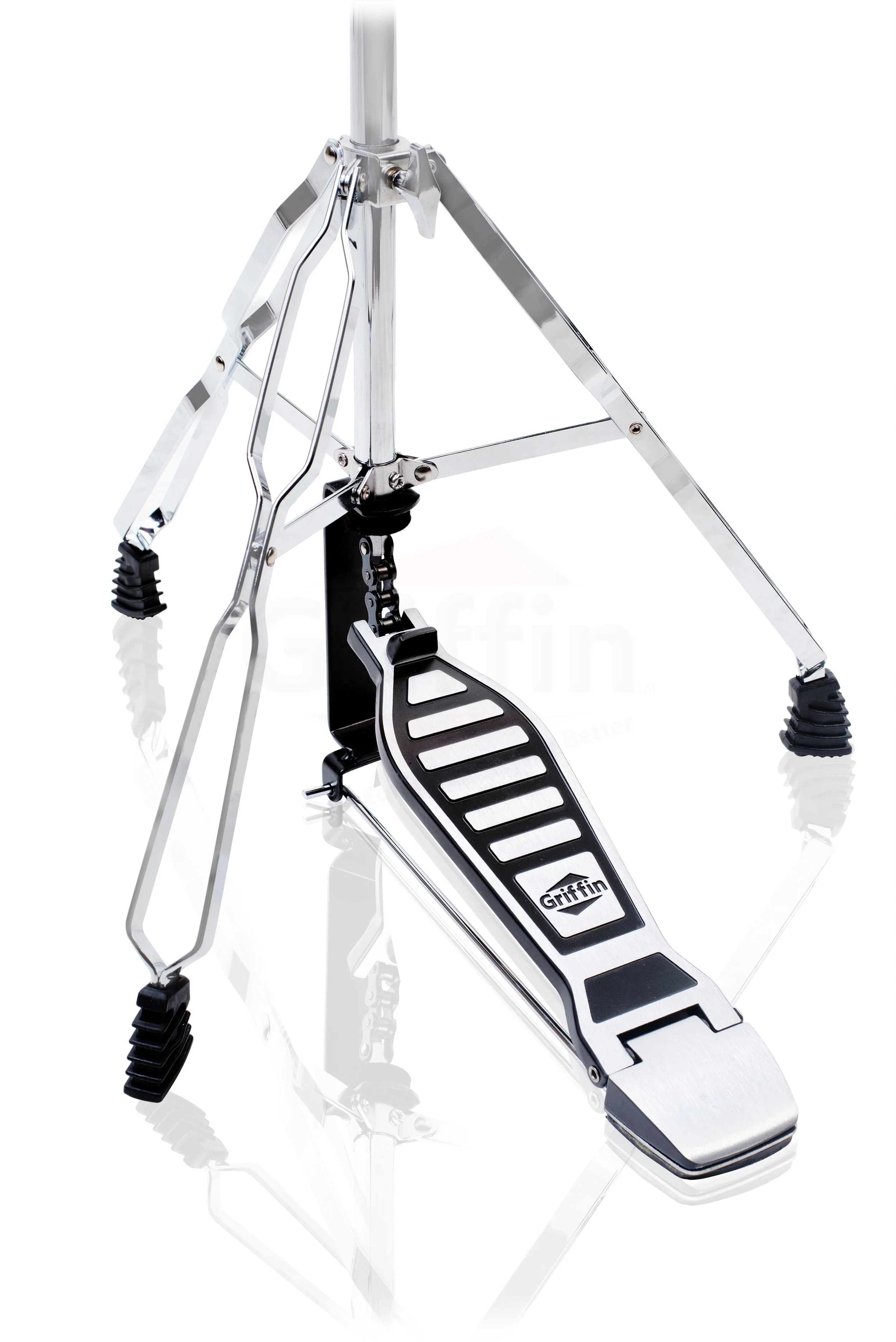 Hi-Hat Stand by GRIFFIN - Deluxe Hi Hat Cymbal Pedal With Drum Key - HiHat Mount with Chrome Double Braced Hardware Accessory Set - Adjustable Holder by GeekStands.com - Image 2