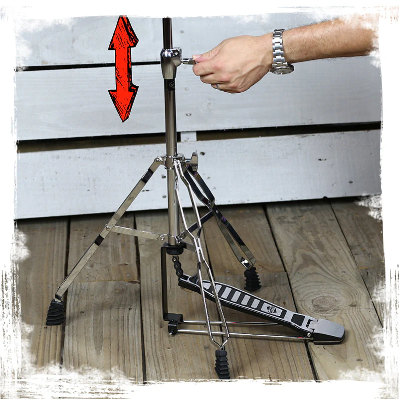 Hi-Hat Stand by GRIFFIN - Deluxe Hi Hat Cymbal Pedal With Drum Key - HiHat Mount with Chrome Double Braced Hardware Accessory Set - Adjustable Holder by GeekStands.com - Image 8