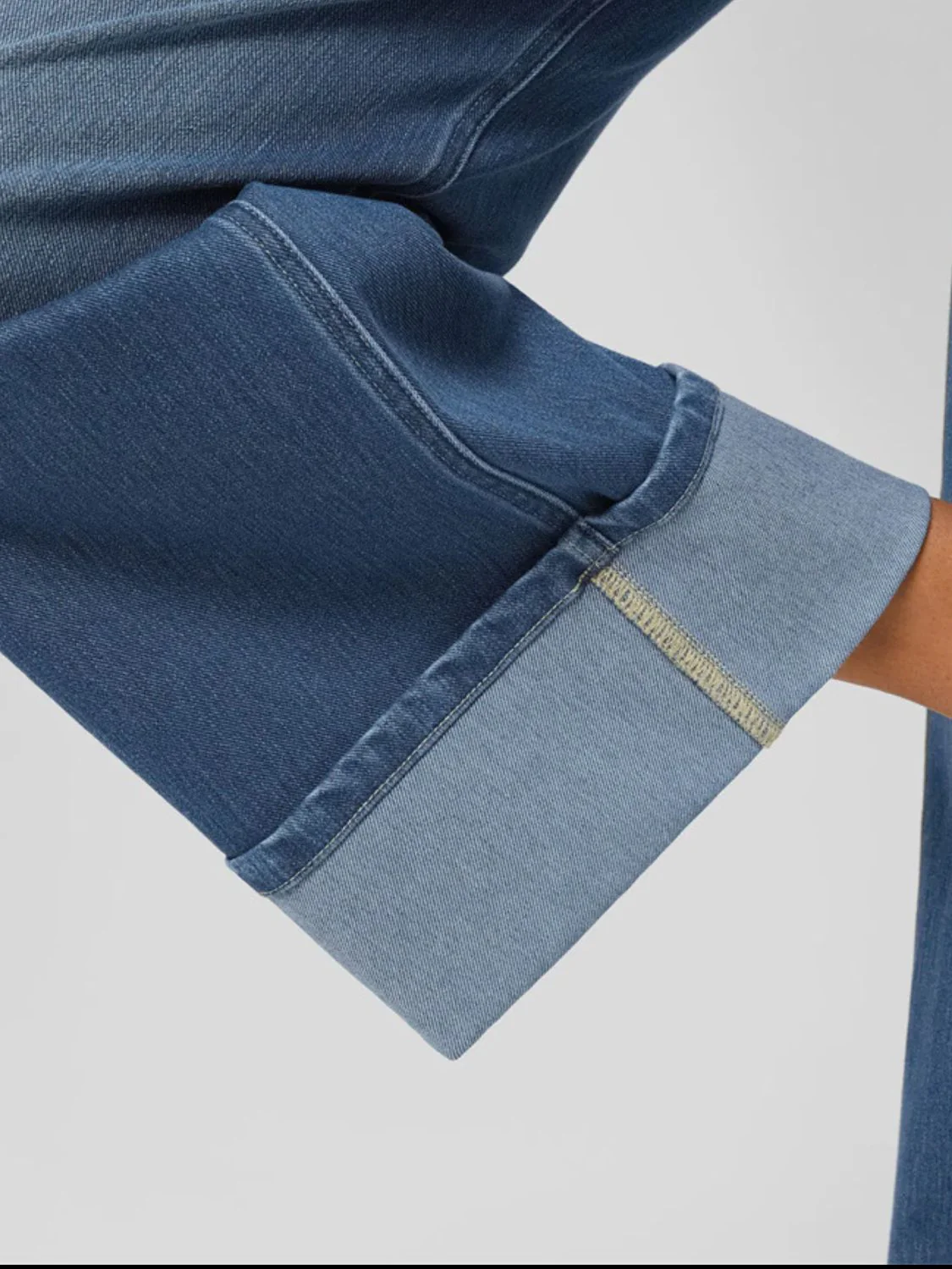 High Rise Rolled Straight Leg Jeans - Image 5