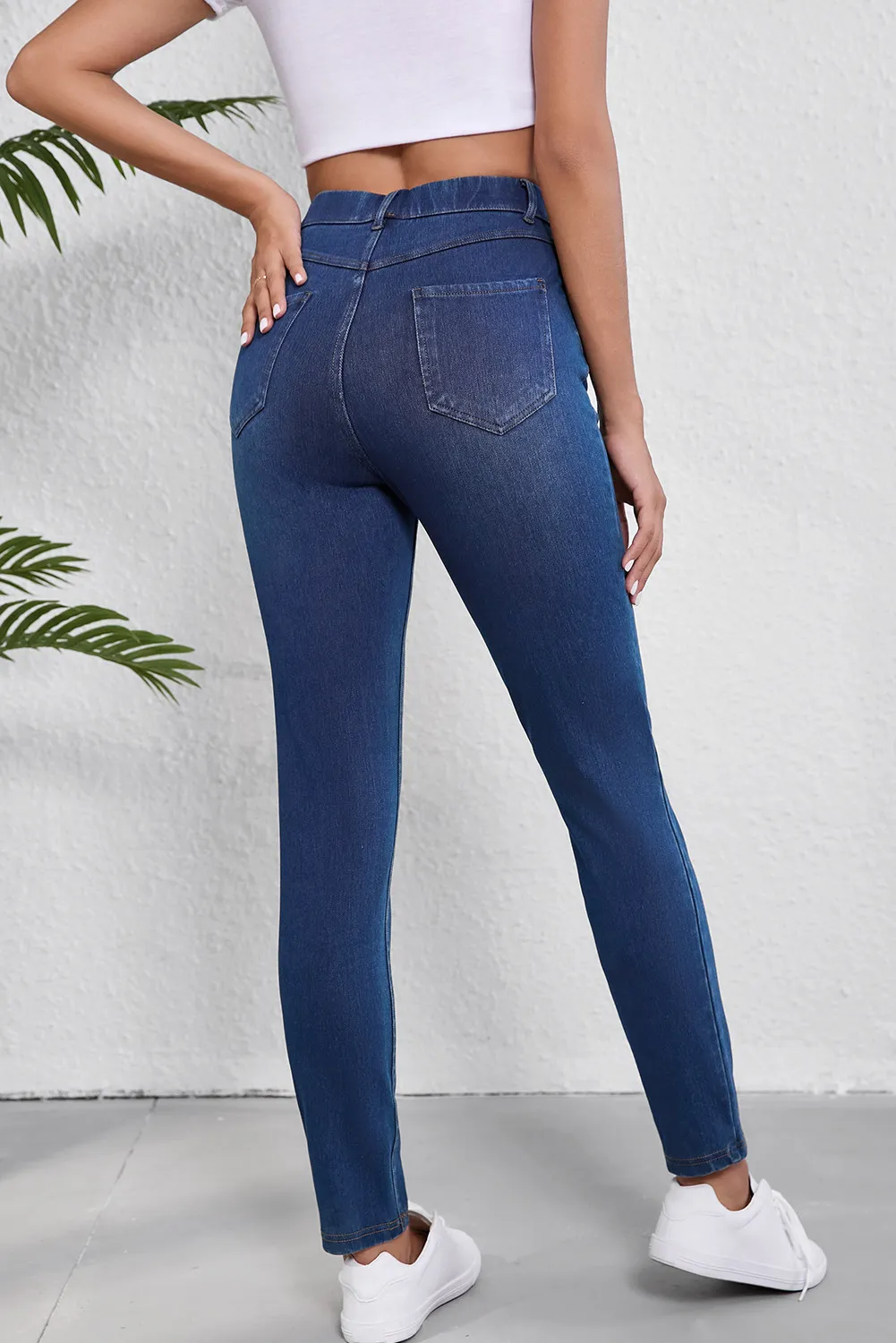 High Waist Skinny Jeans with Pockets - Image 5