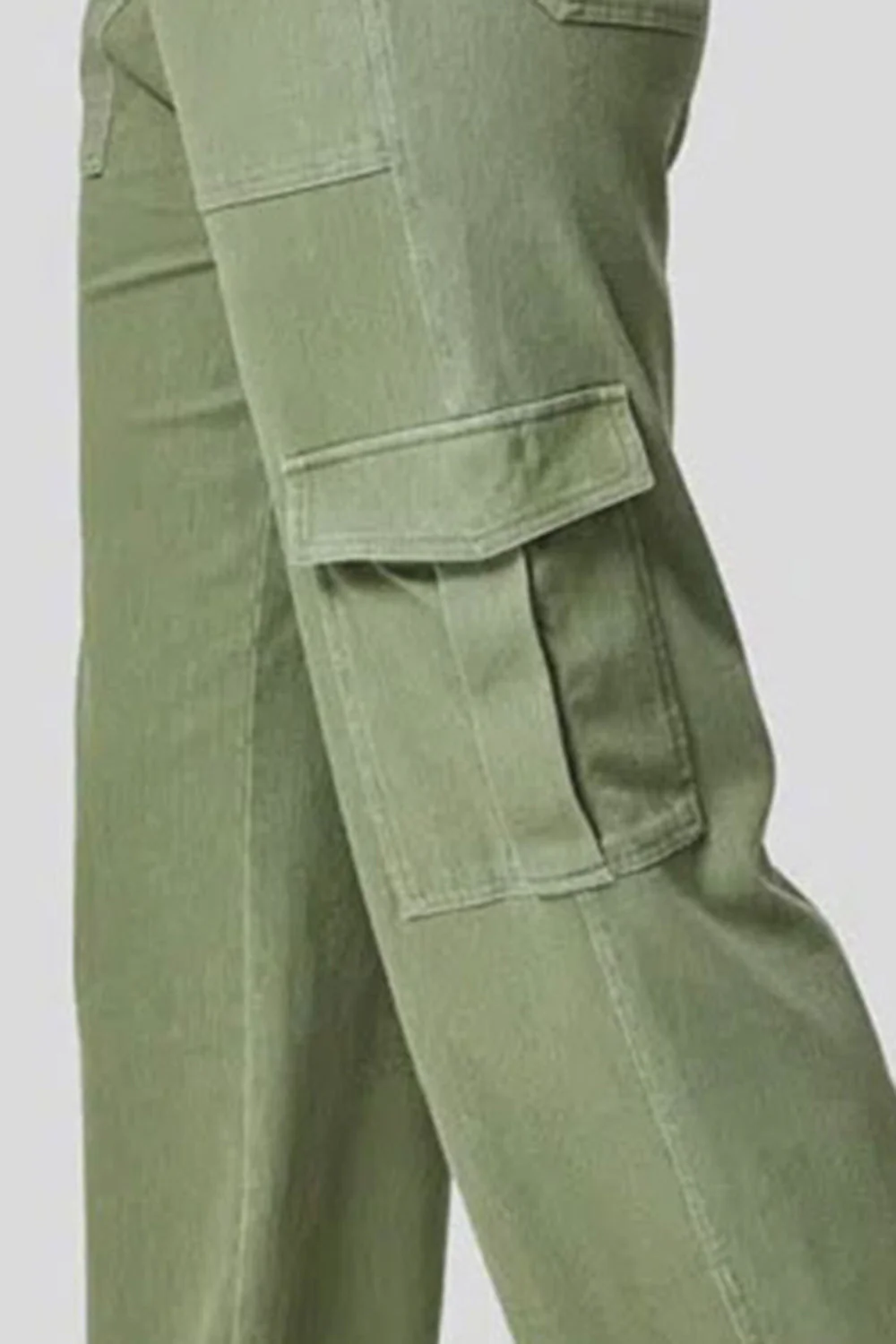 High Waist Straight Leg Cargo Jeans - Image 10