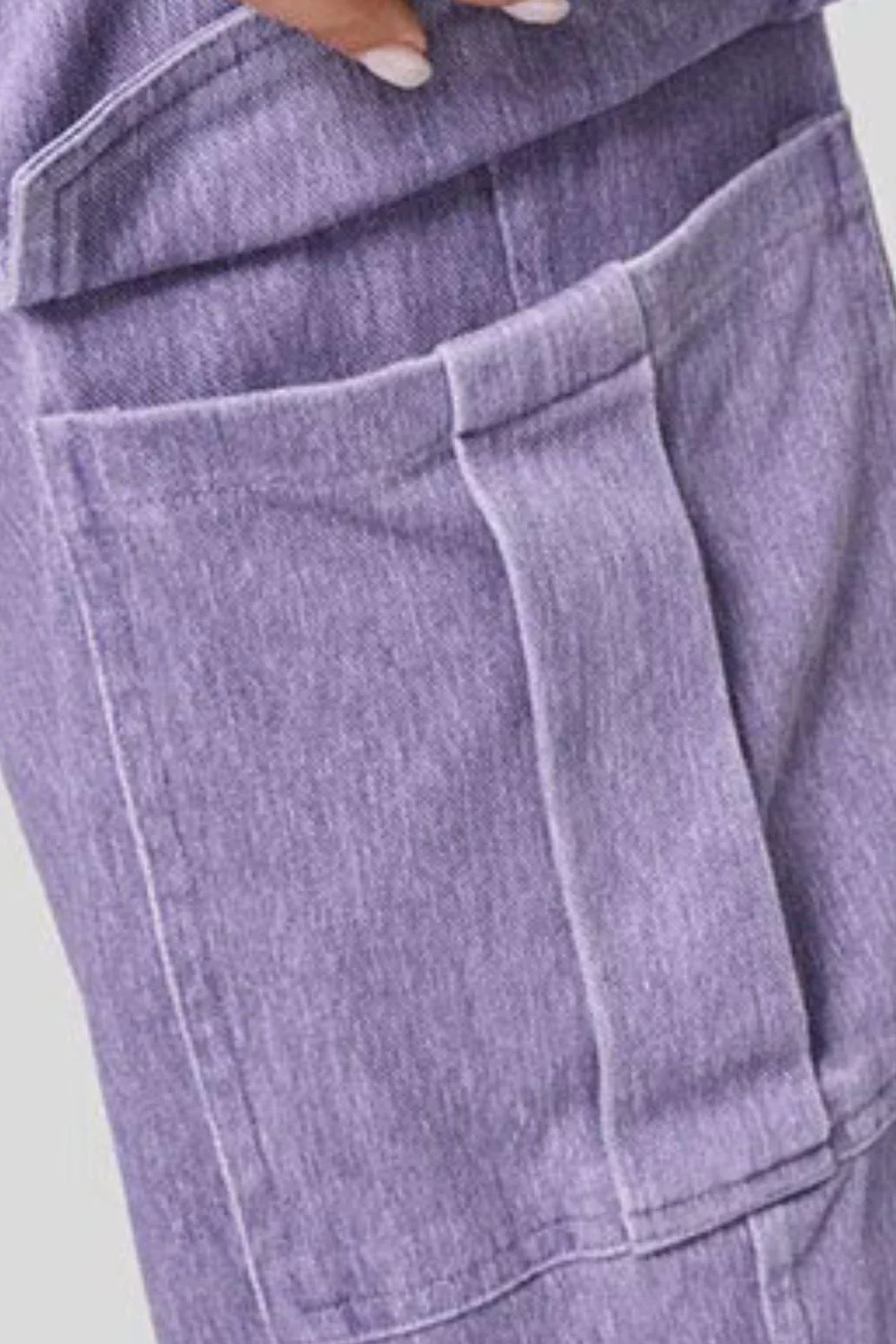 High Waist Straight Leg Cargo Jeans - Image 14