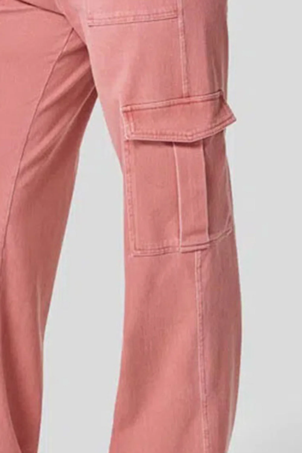High Waist Straight Leg Cargo Jeans - Image 17