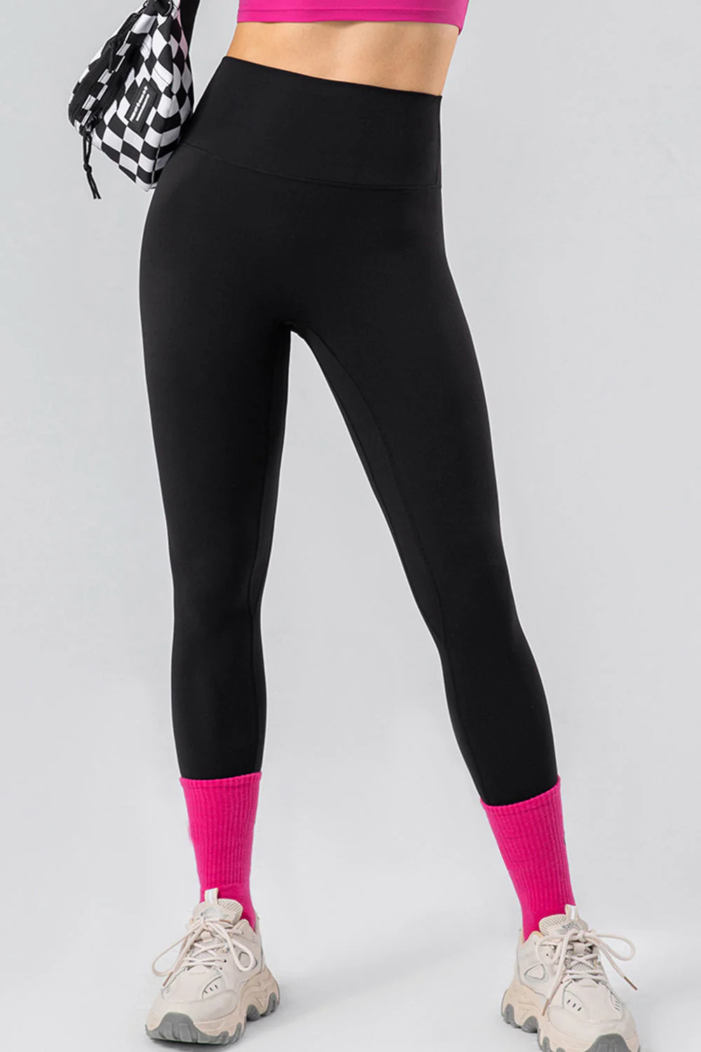 High Waist Wide Waistband Active Leggings - Image 7