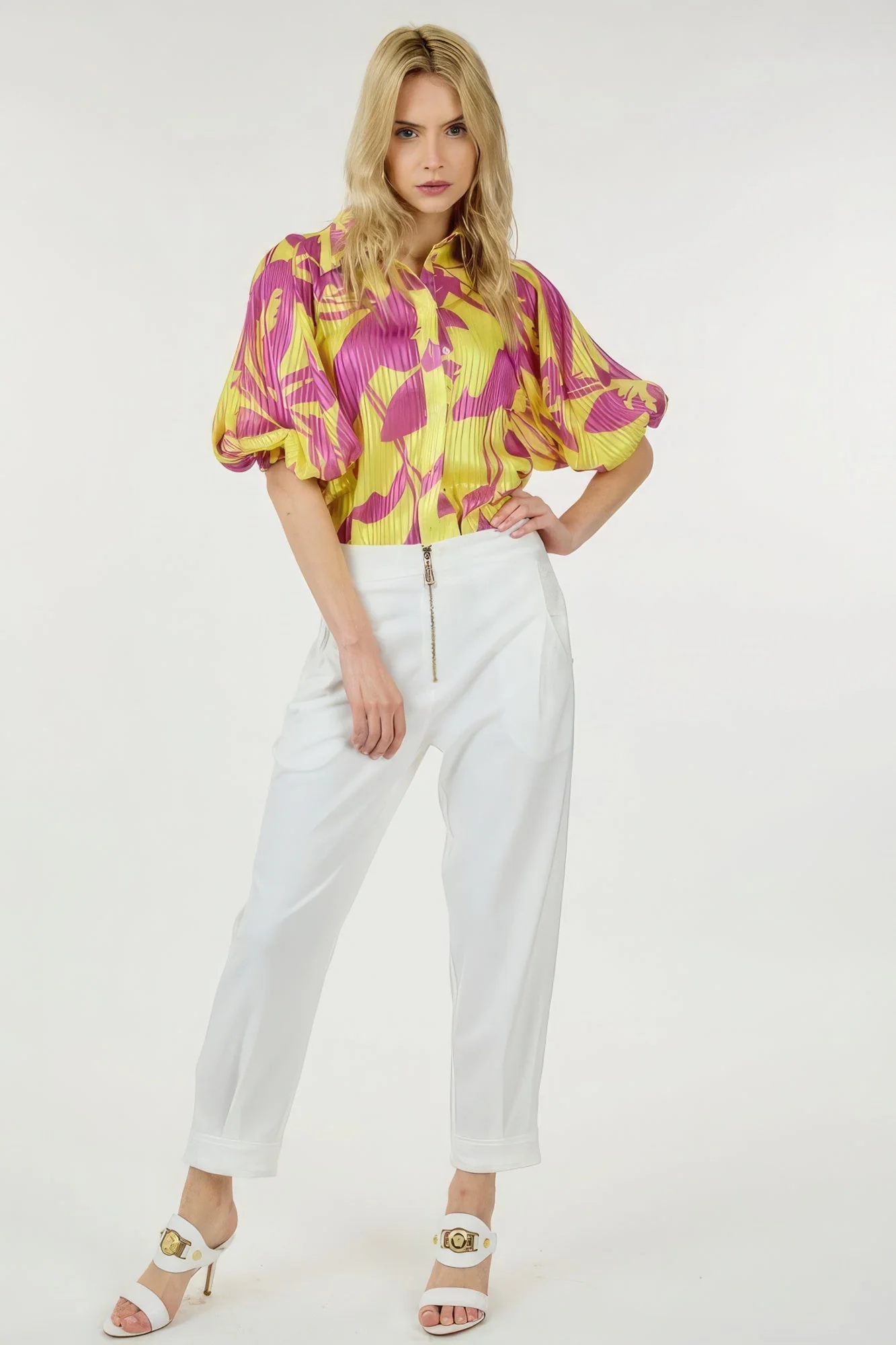 High Waist Zipper Front Skinny Pants - Image 6