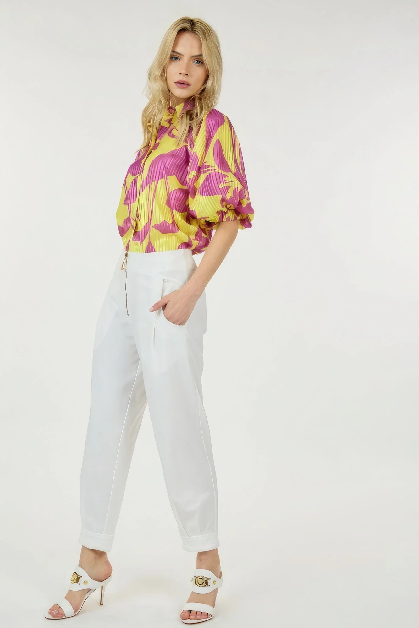 High Waist Zipper Front Skinny Pants - Image 7