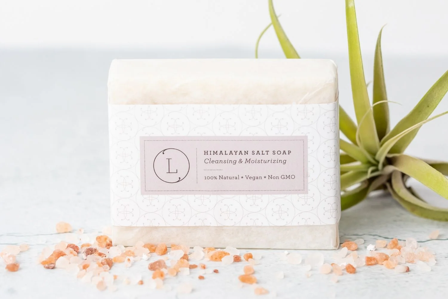 Himalayan Salt Soap Bar, Natural Unscented Soap, Vegan Handmade Soap by Lizush - Image 2